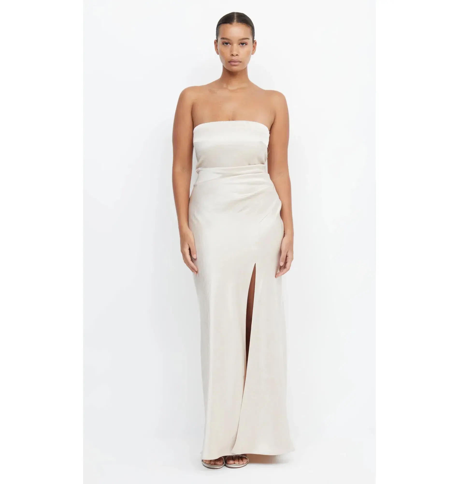 Bec & Bridge The Dreamer Strapless Dress Champagne Size AU 6 - Image 1