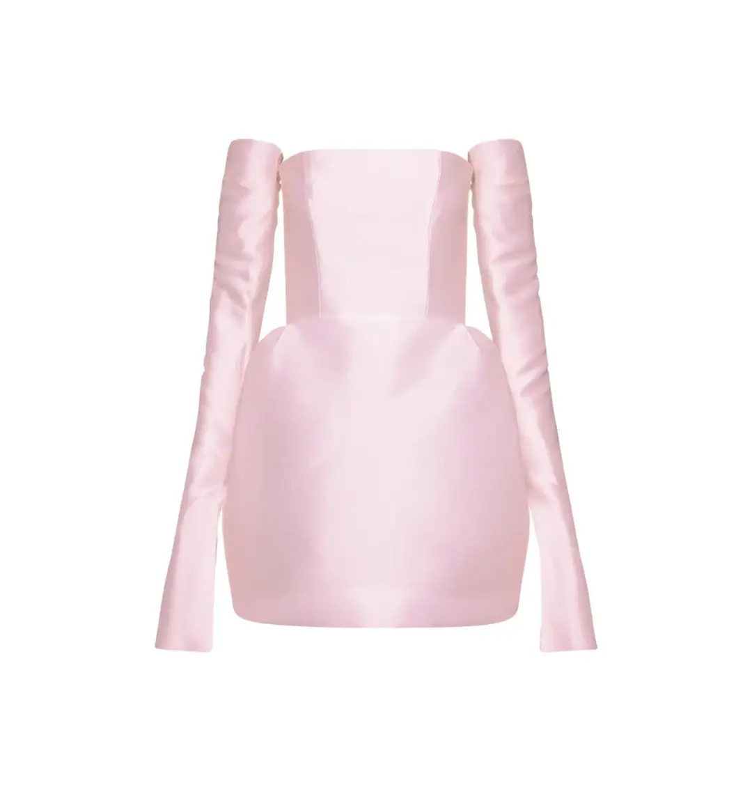 Mariam Seddiq Luis Mini Dress Blush Size AU 8 for rent on The Volte - main image