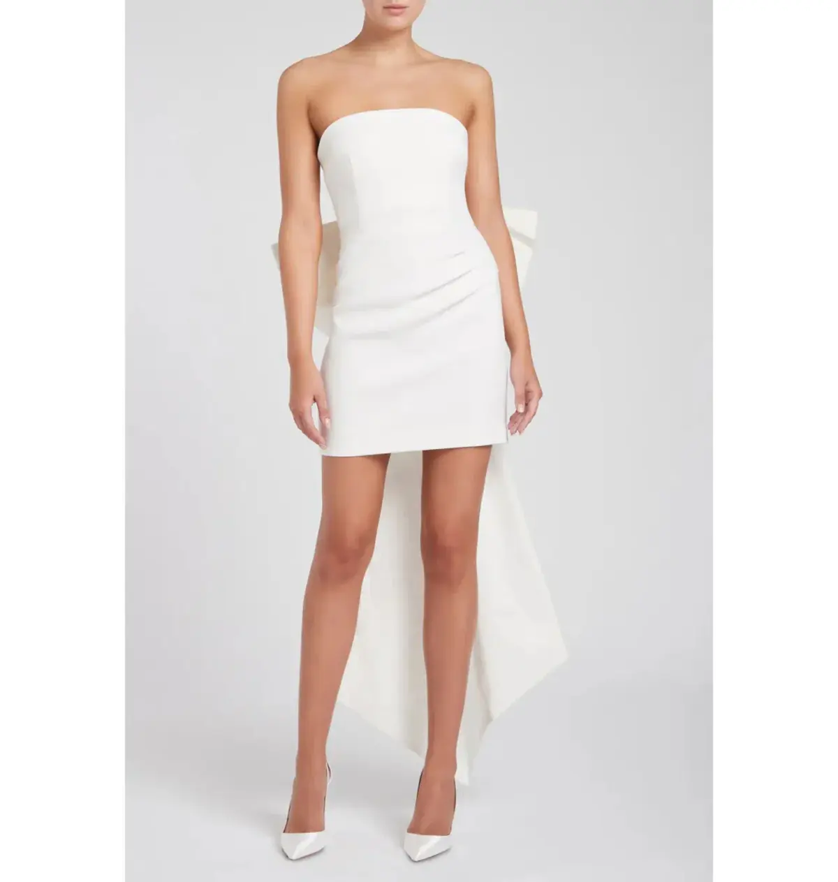 Rebecca Vallance White Daphne Mini Dress Ivory Size AU 6 - Image 1