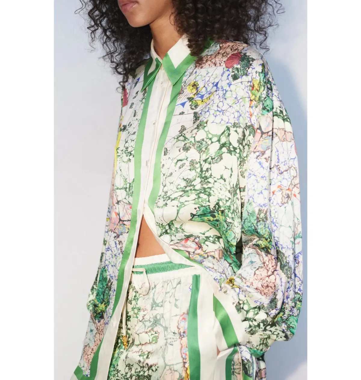 Alemais Odyssey Silk Shirt and Pant Set Multi Size AU 16 - Image 3