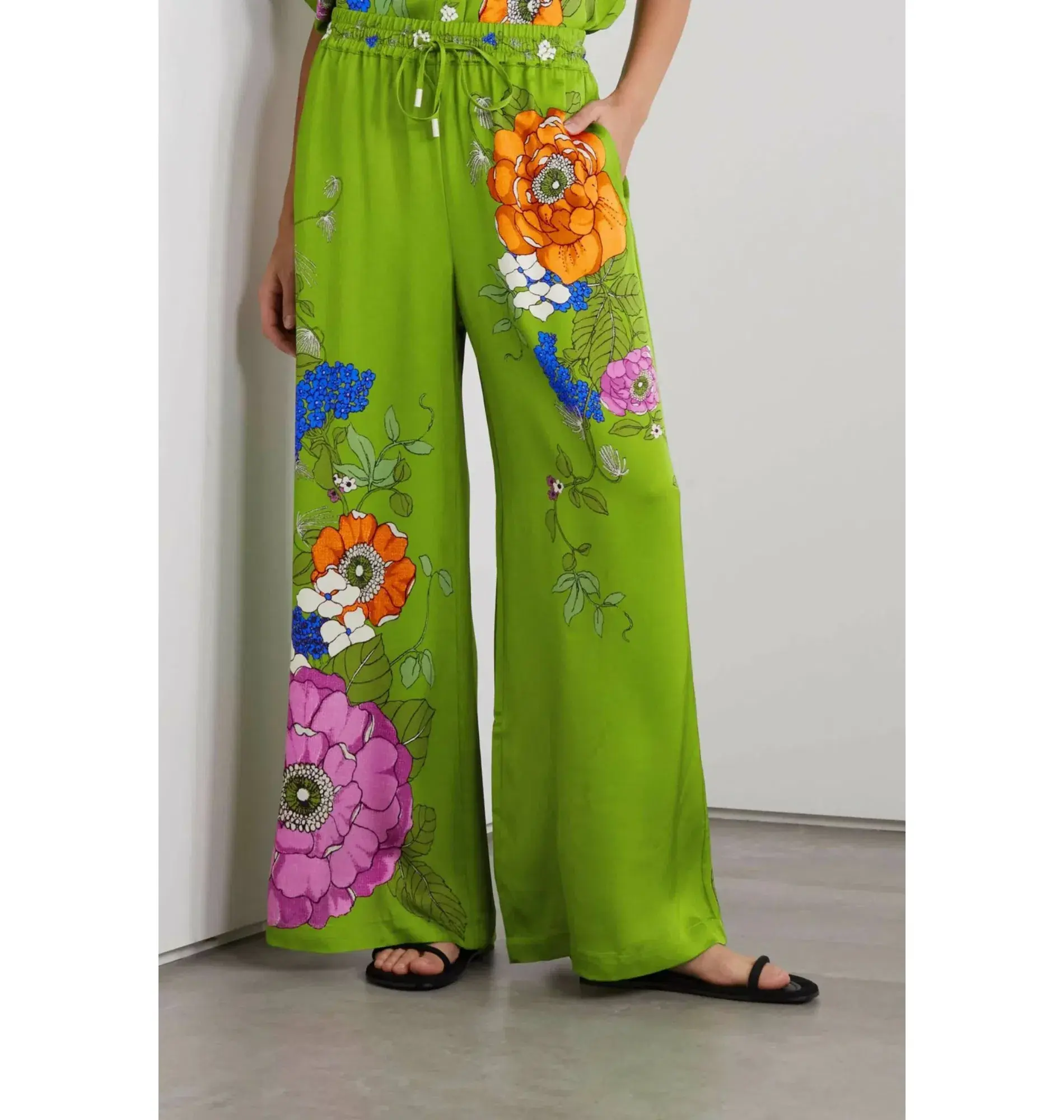 Alemais Olivia Shirt and Pant Set Green Print Size AU 14 - Image 2