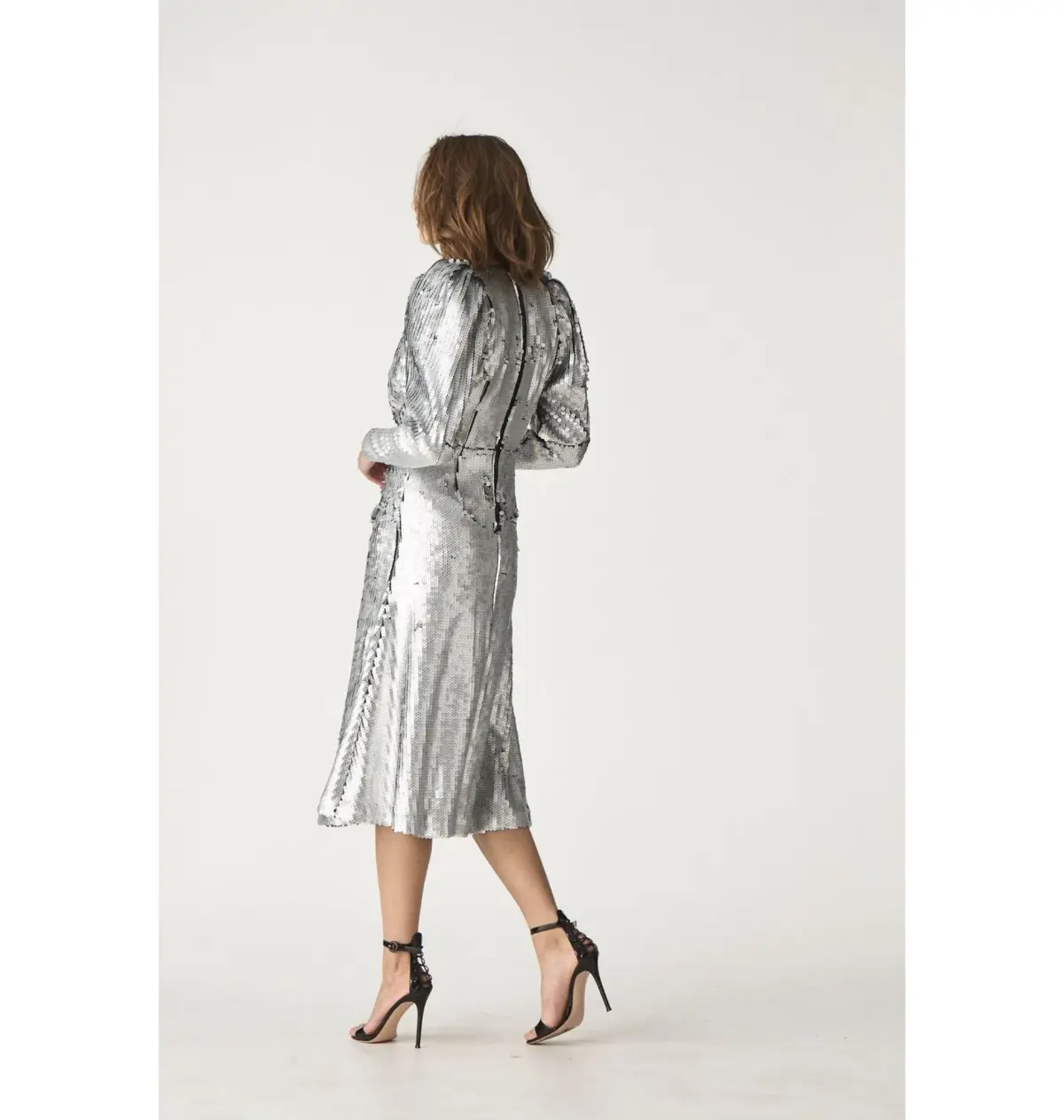 Rachel Gilbert Leopold Dress Silver Size 2 / AU 10 - Image 2
