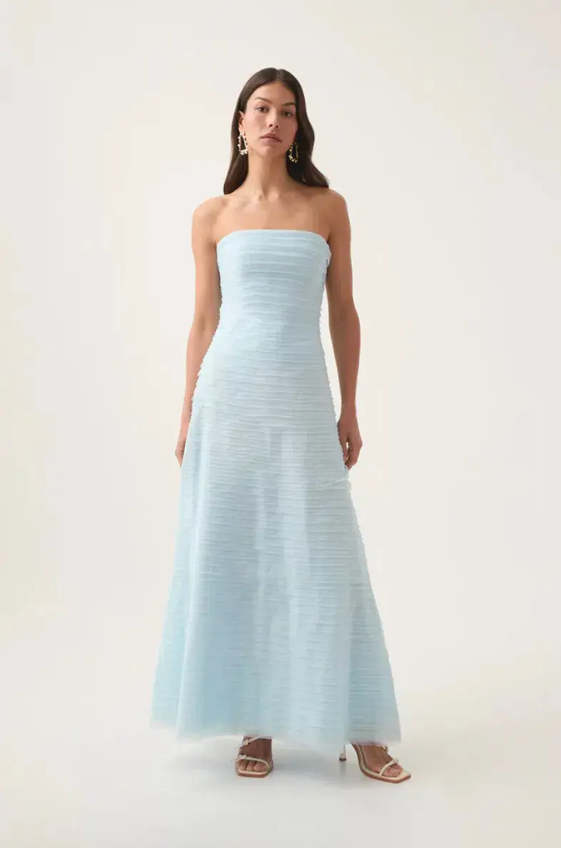 AJE Soundscape Maxi Dress Sea Breeze Size 8 for rent on The Volte - main image