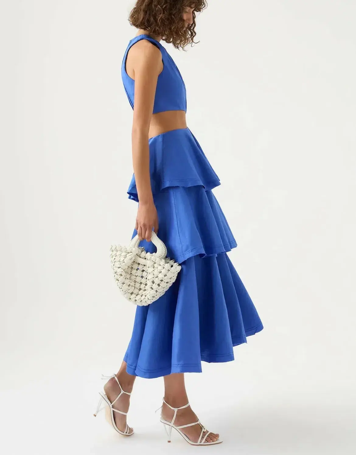 Aje Wave Cut Out Ring Midi Dress Marine Blue Size 8 - Image 2
