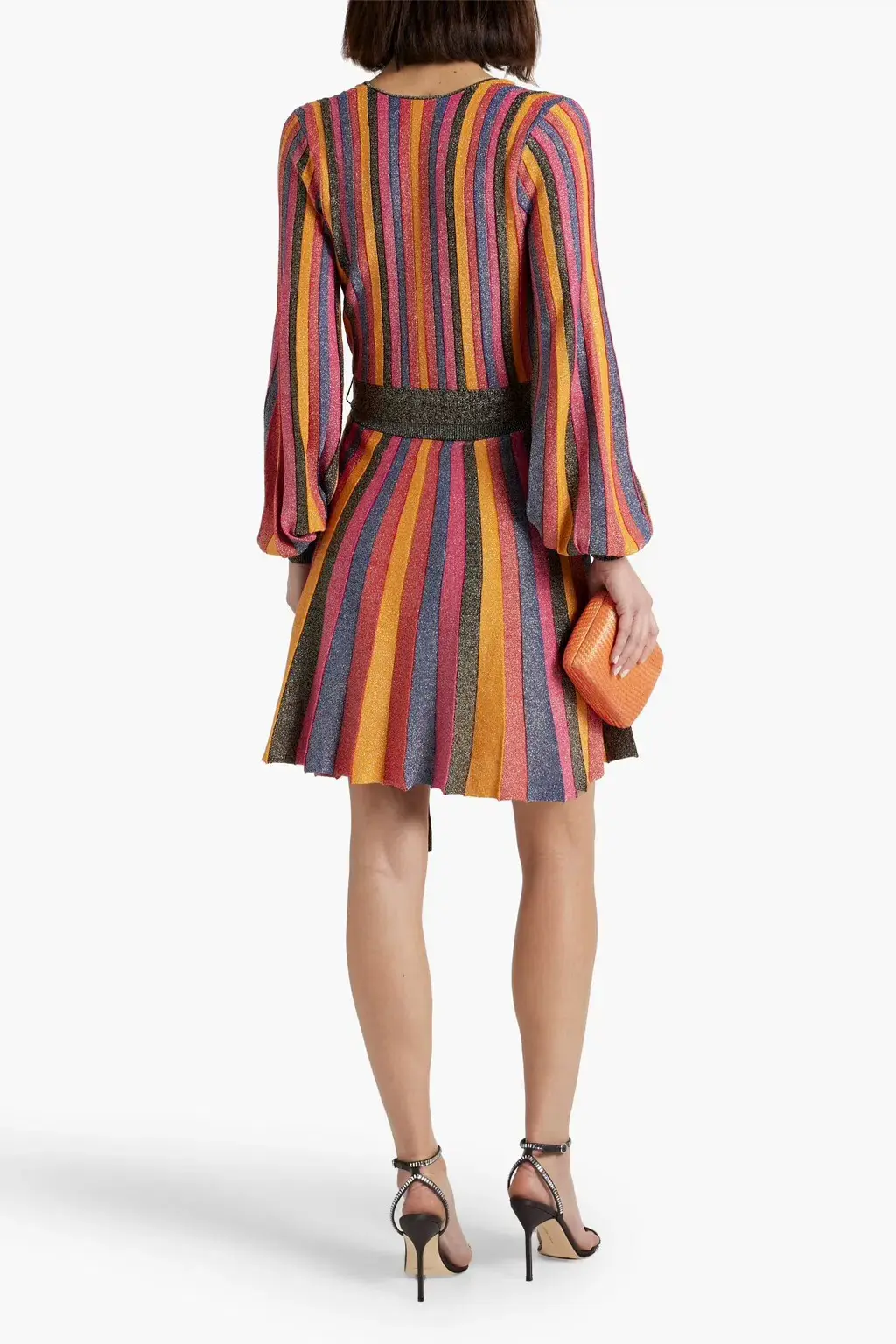 Rebecca Vallance Marsha Wrap Mini Dress Metallic Size M / AU 10 - Image 2