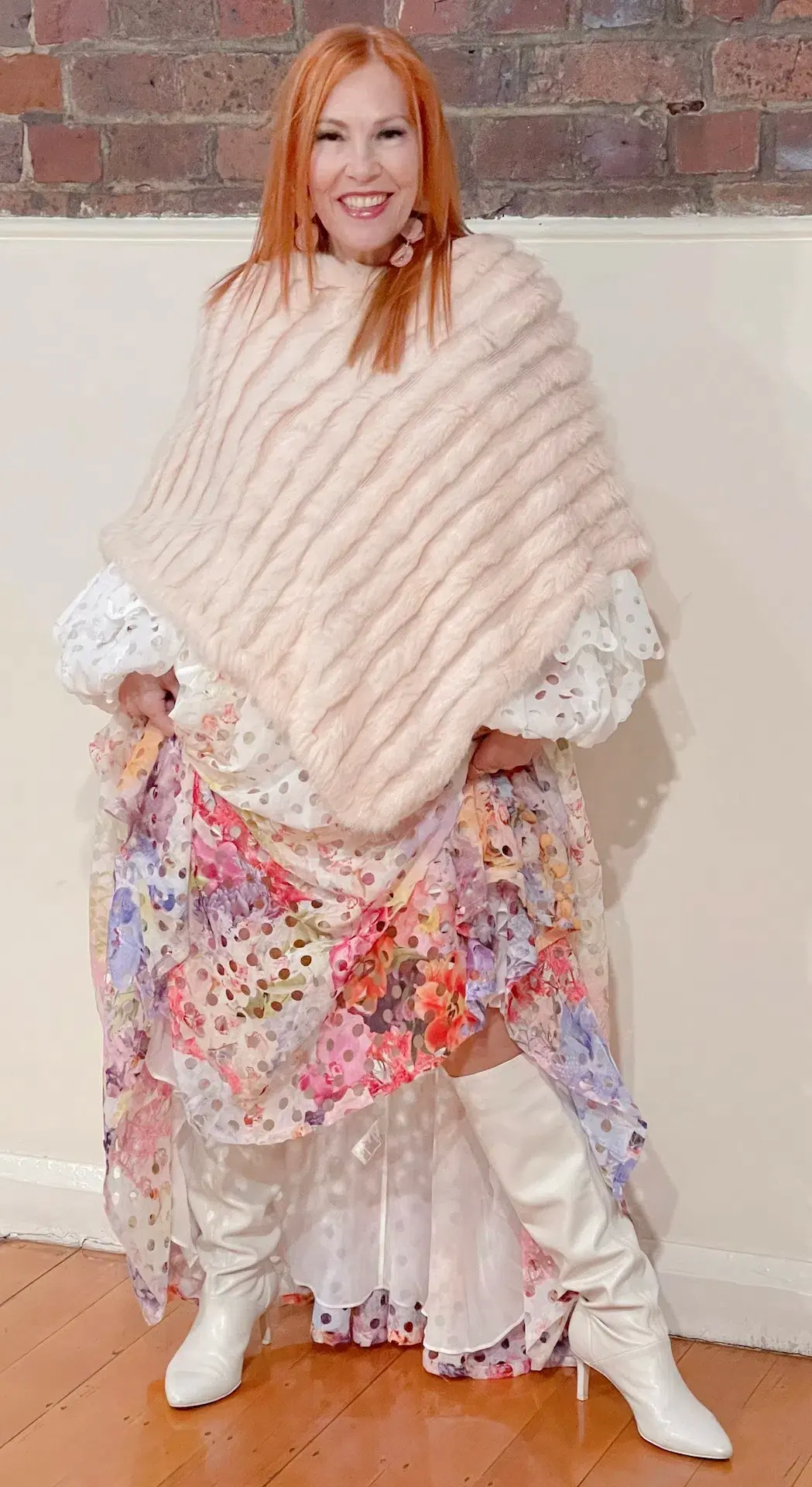 Zimmermann Prima Ruffled Laser Cut Gauze Gown Multi Floral Print Size 0 / AU 8 - Image 5