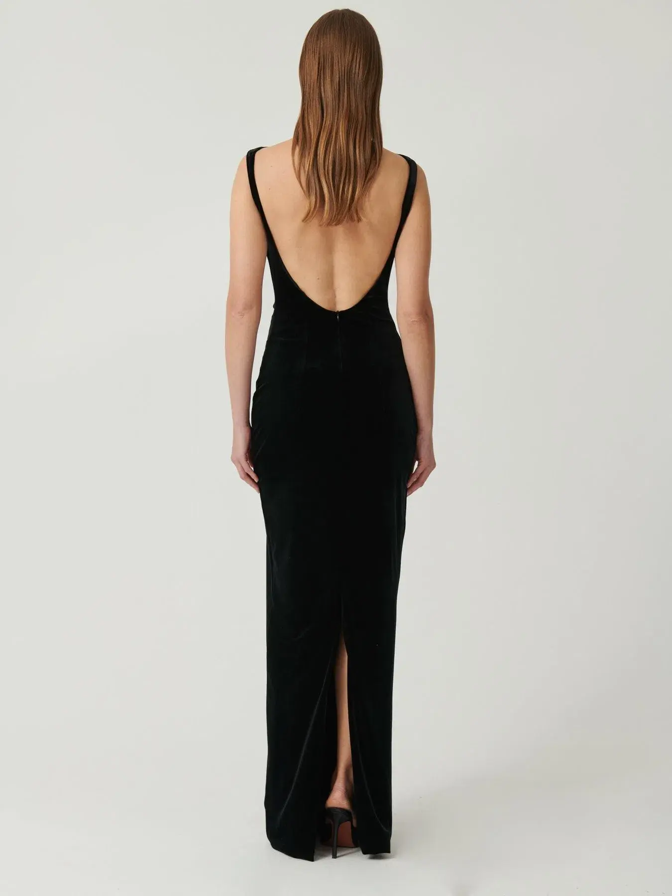 Effie Kats Verona Gown in Black Velvet Size M / AU 10 - Image 5