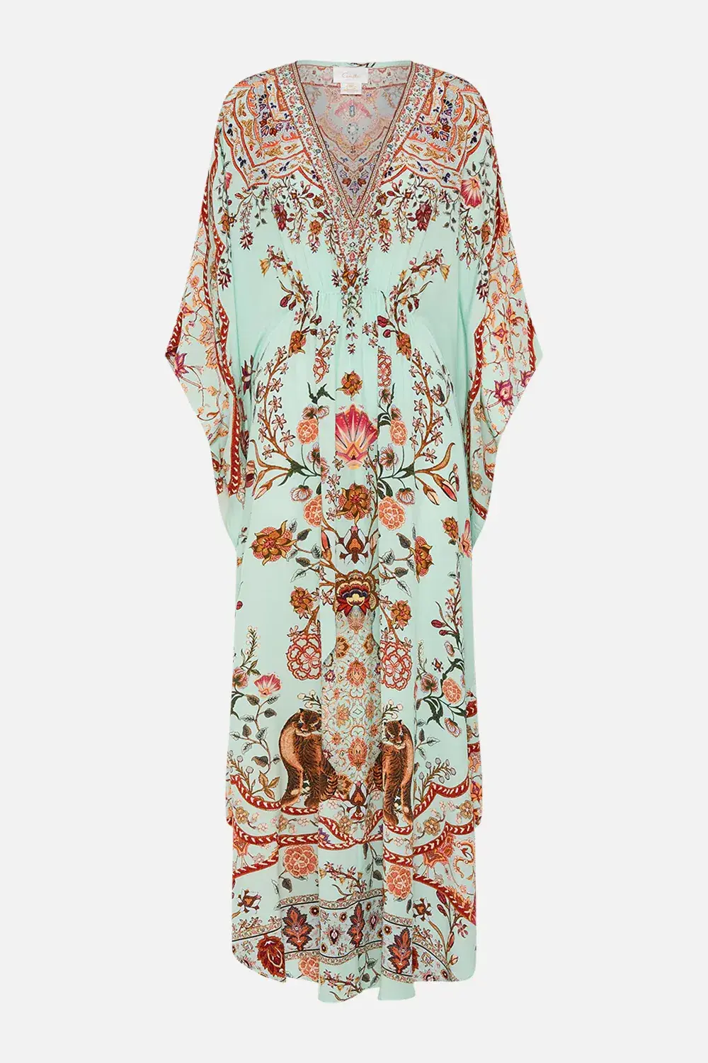 Camilla Weaving Worlds Gathered Waist Kaftan Floral One Size - Image 5