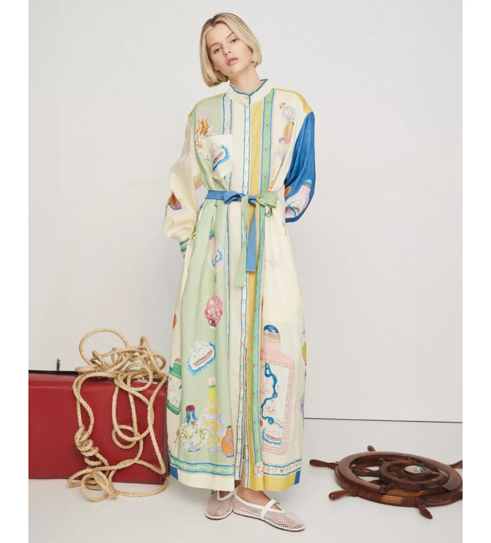 Alemais Elixir Shirtdress Multi Size 12 - Image 1