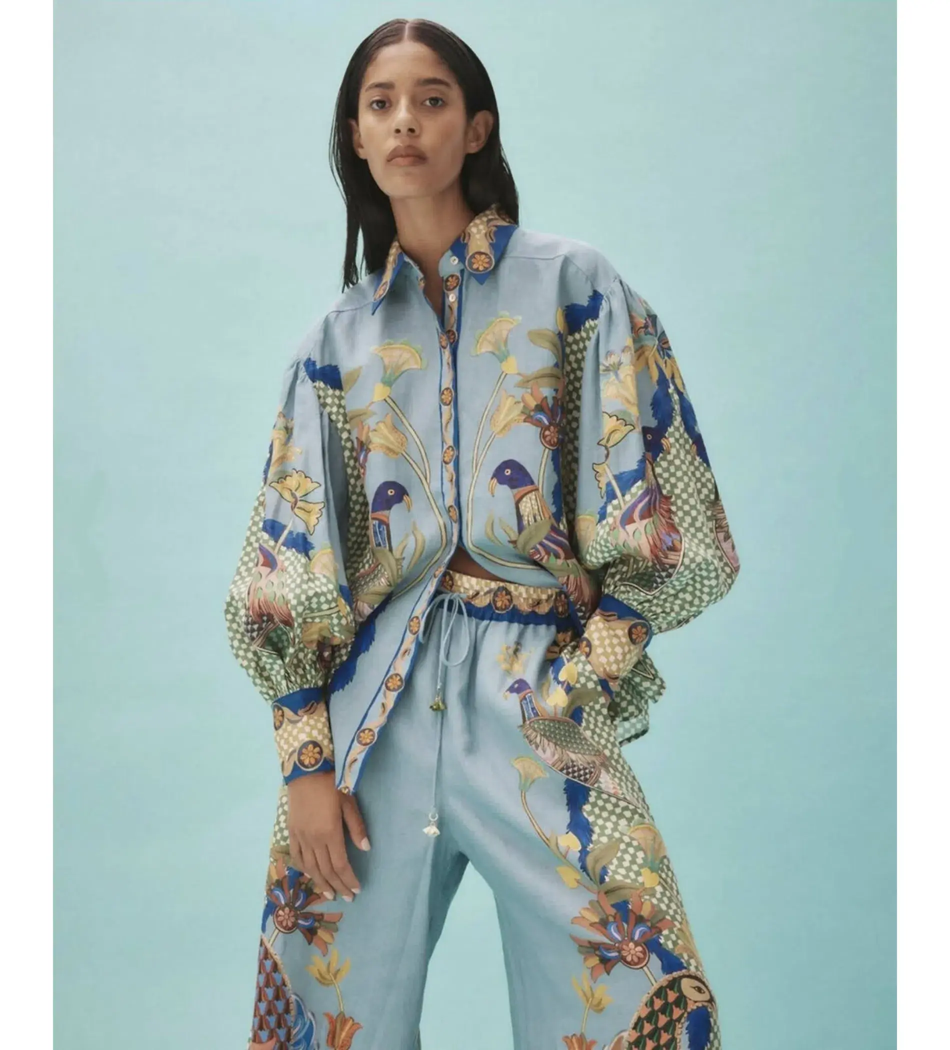 Alemais Gilly Shirt and Pant Set Print Size 12 - Image 2