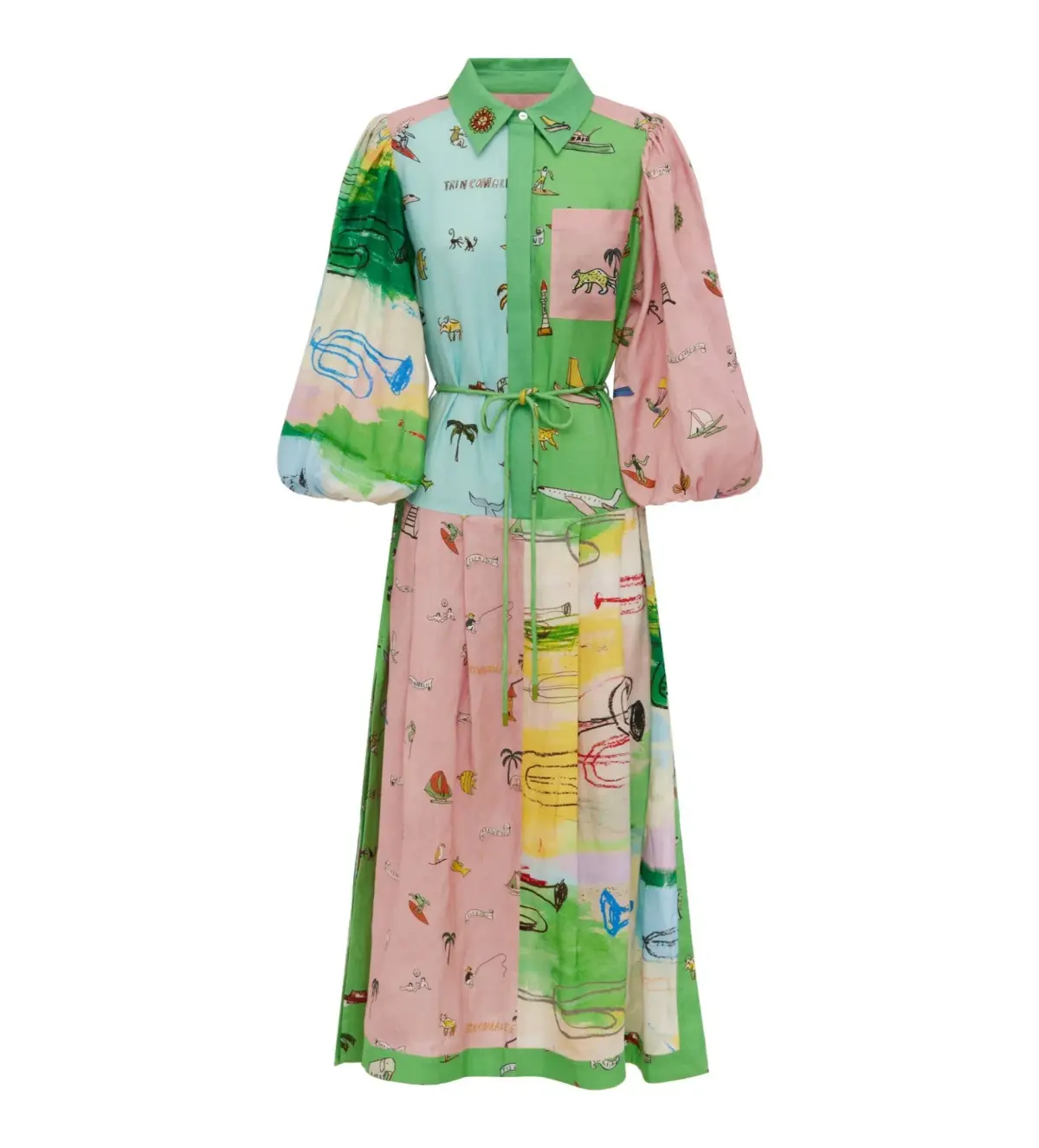 Alemais Jet Shirtdress Multi Size 14 - Image 3