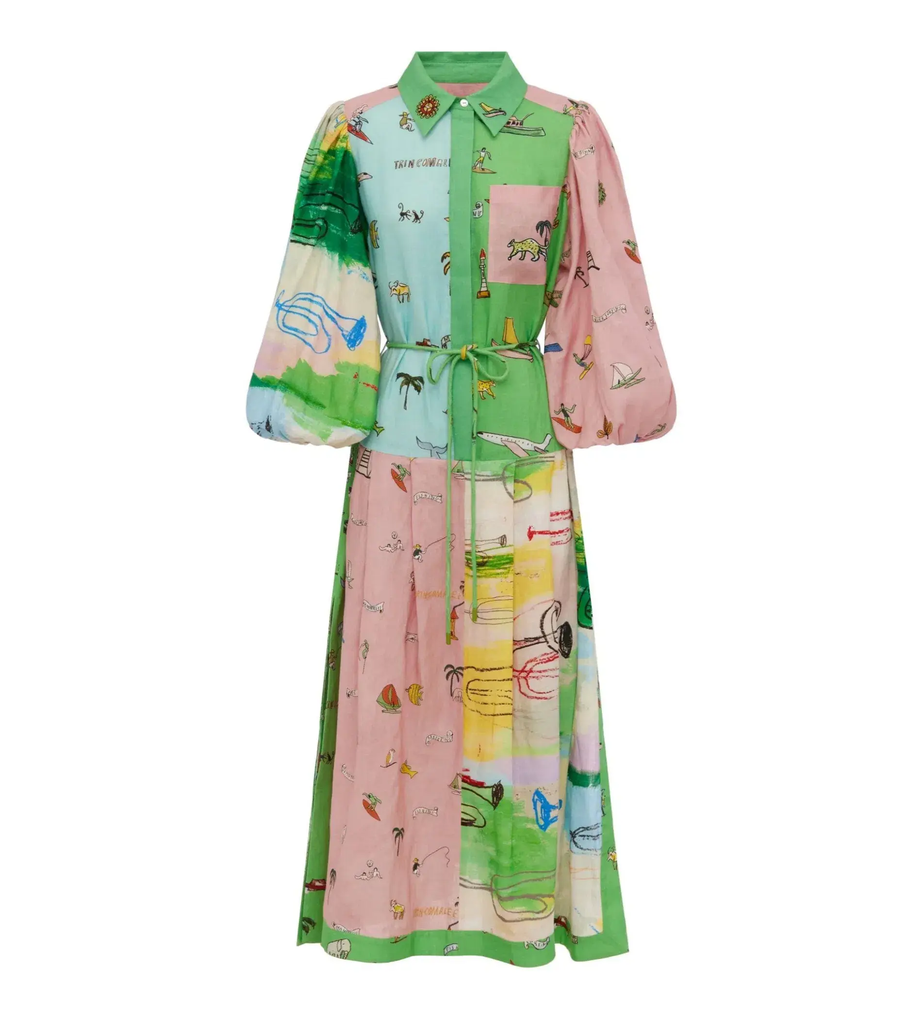 Alemais Jet Shirtdress Multi Size 14 - Image 3