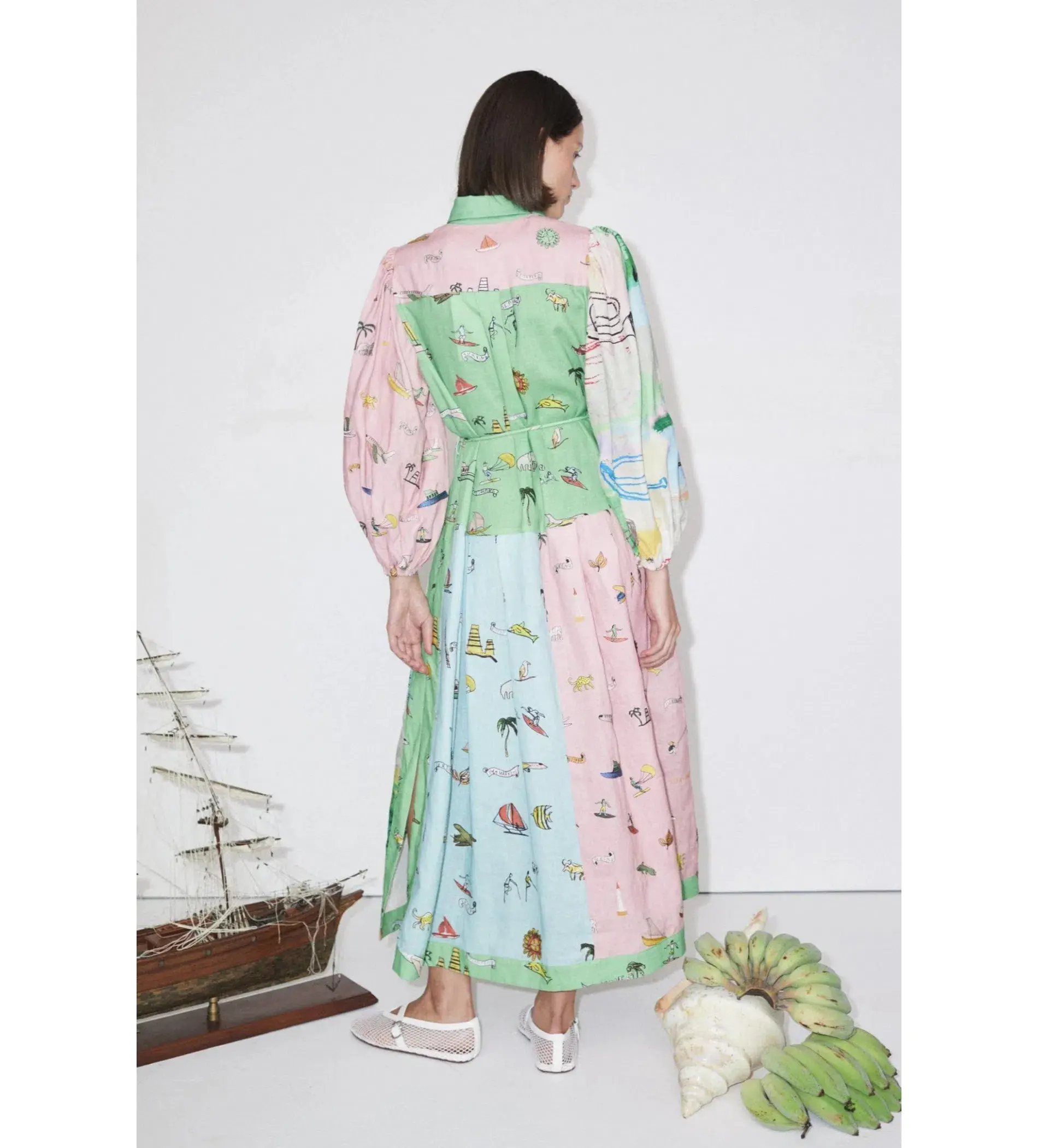 Alemais Jet Shirtdress Multi Size 14 - Image 2
