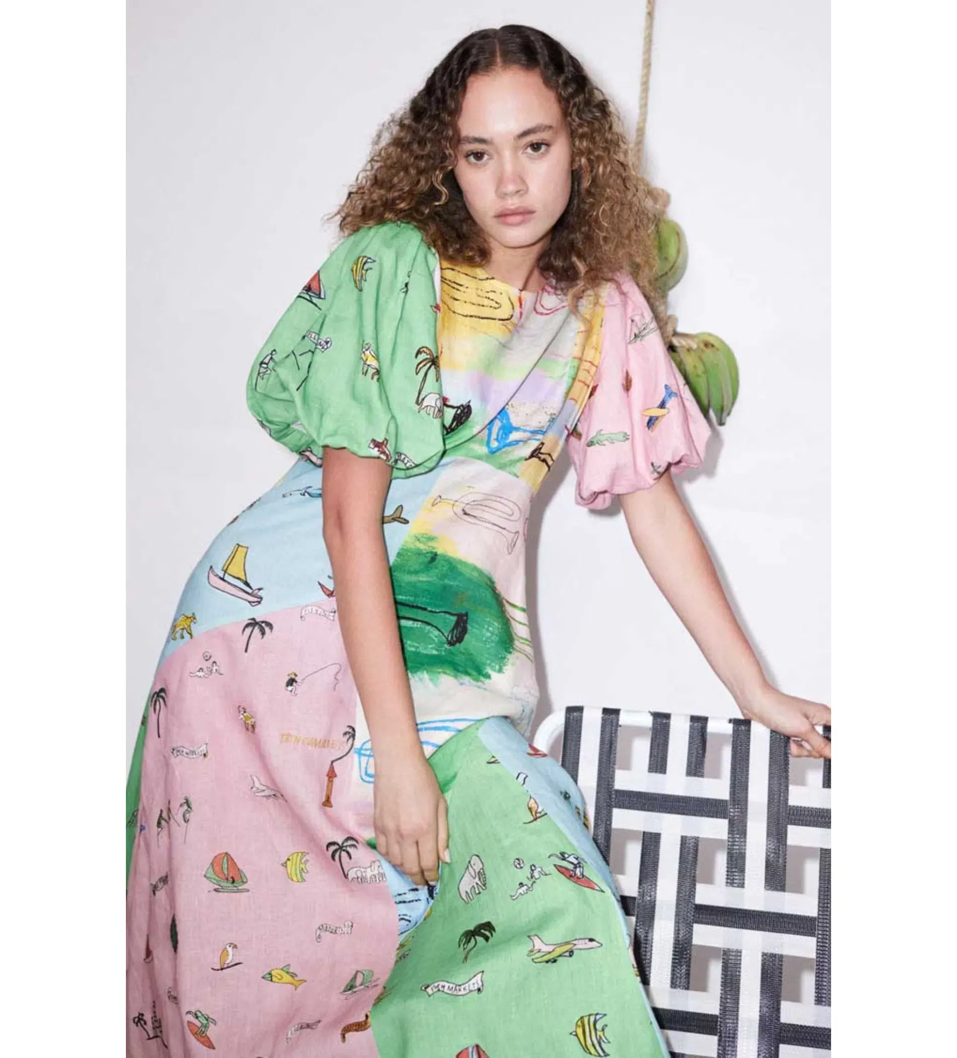 Alemais Jet Midi Dress Multi Size 14 - Image 2