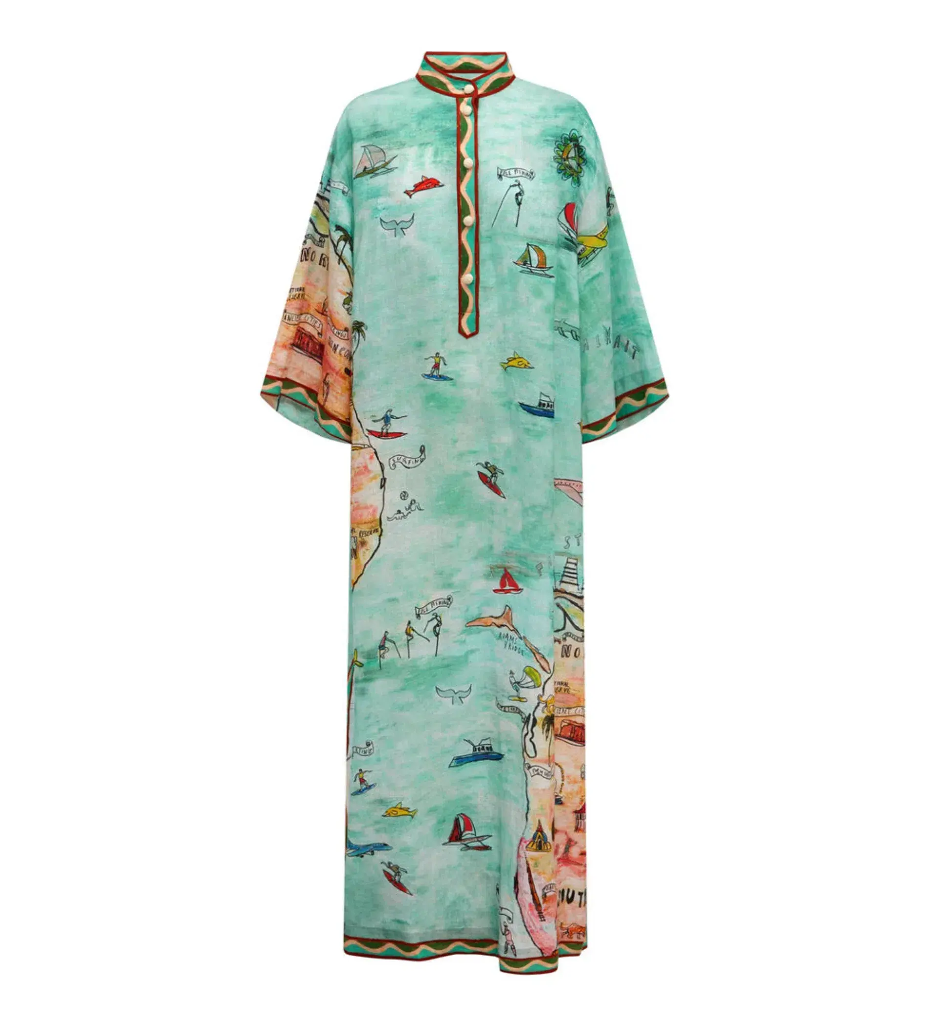 Alemais Swell Shirtdress Print Size 14 - Image 4