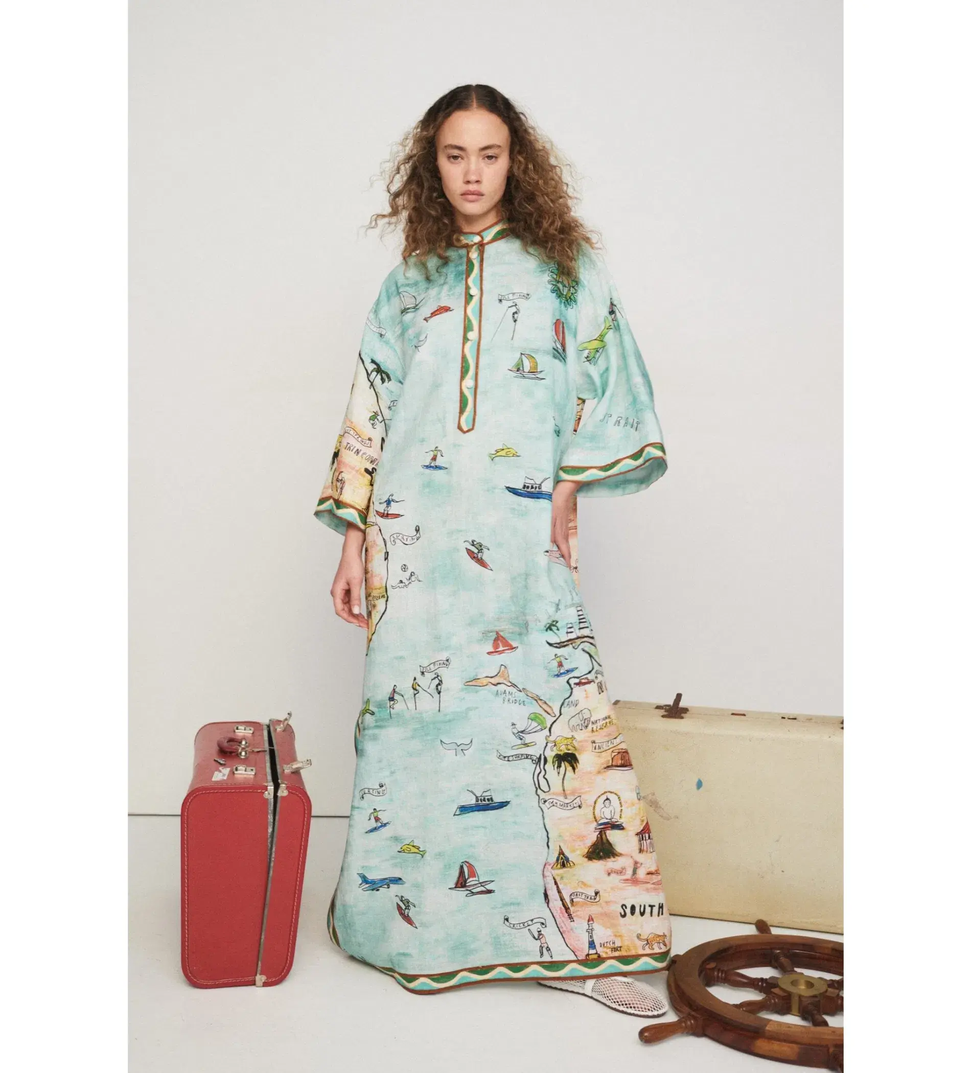 Alemais Swell Shirtdress Print Size 14 - Image 1