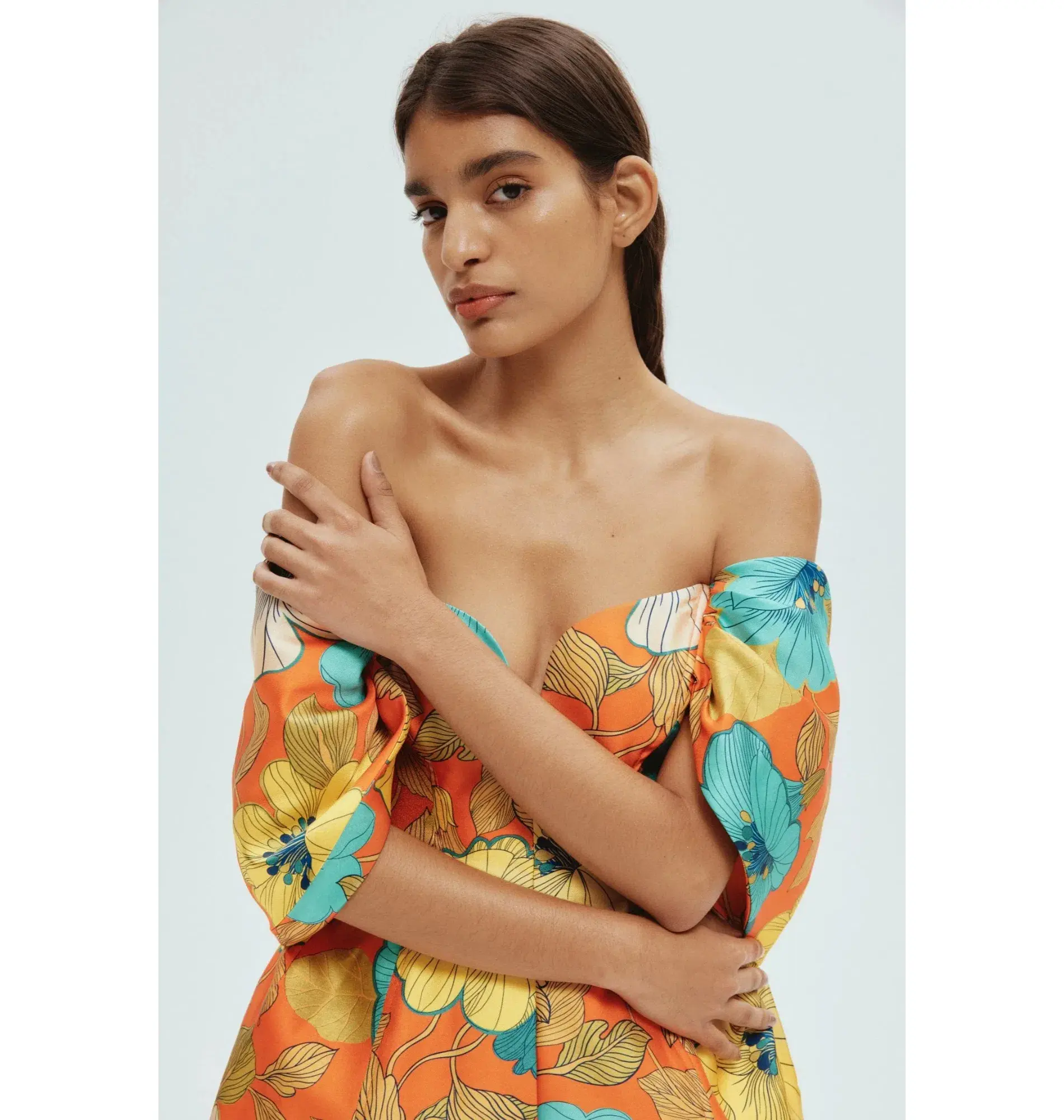 Alemais Piato Sculpt Mini Dress Marigold Multi Floral Size AU 12 - Image 4