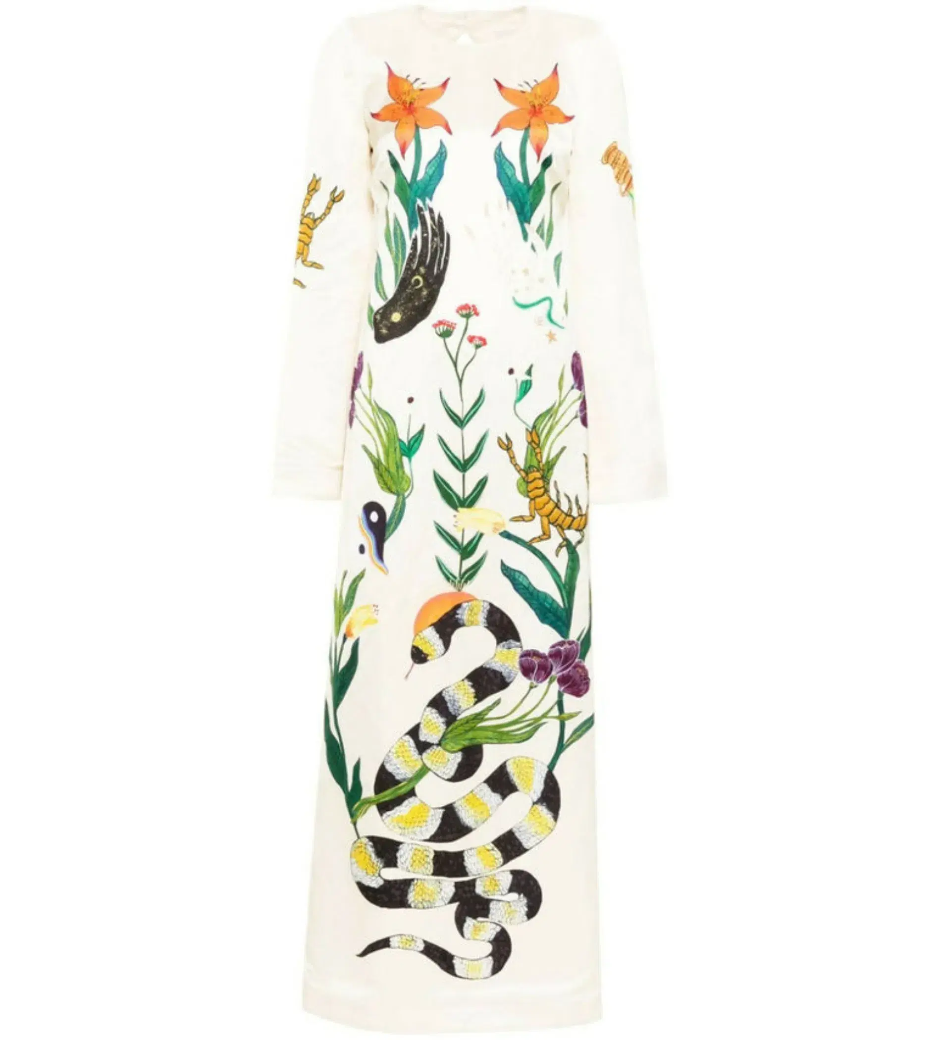 Alemais Zelda Midi Dress Champagne Multi/Print Size AU 16 - Image 4