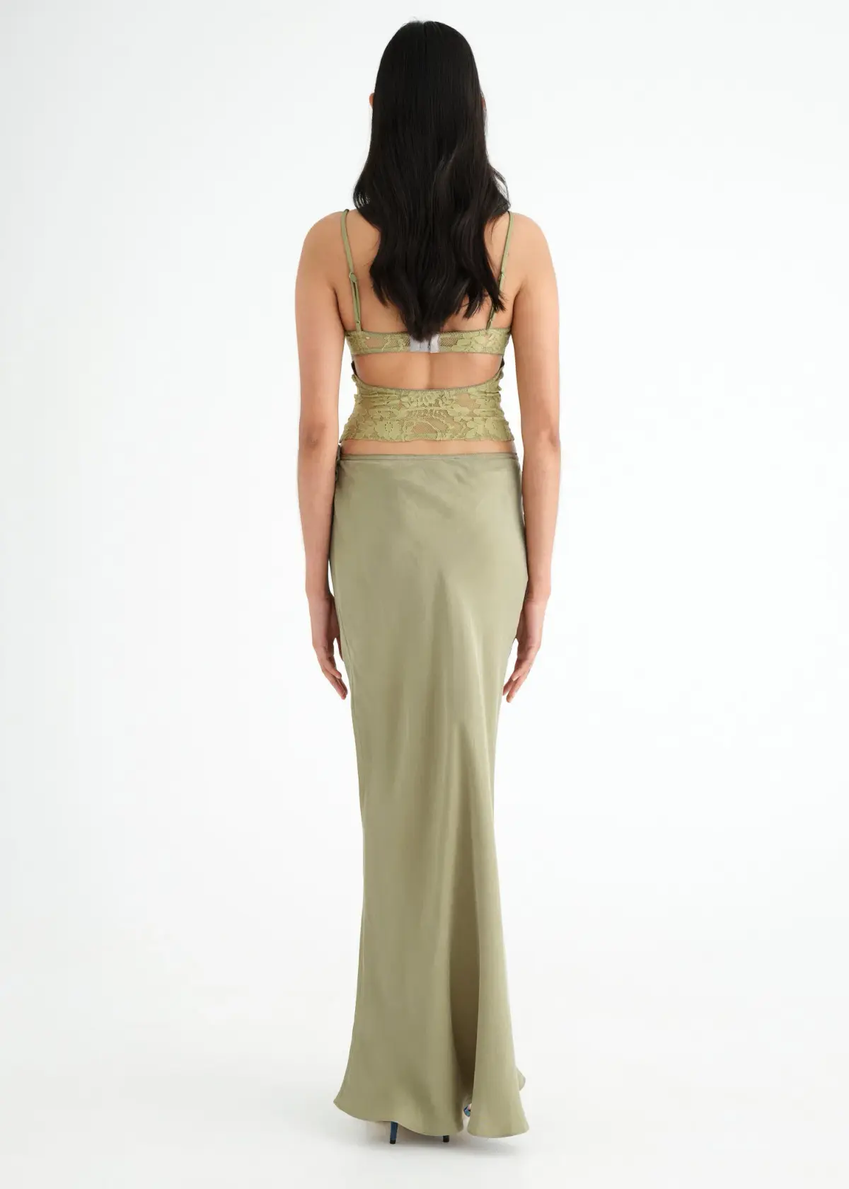 Benni Miko Cami Top and Skirt Set Pear Green Size 8 - Image 2