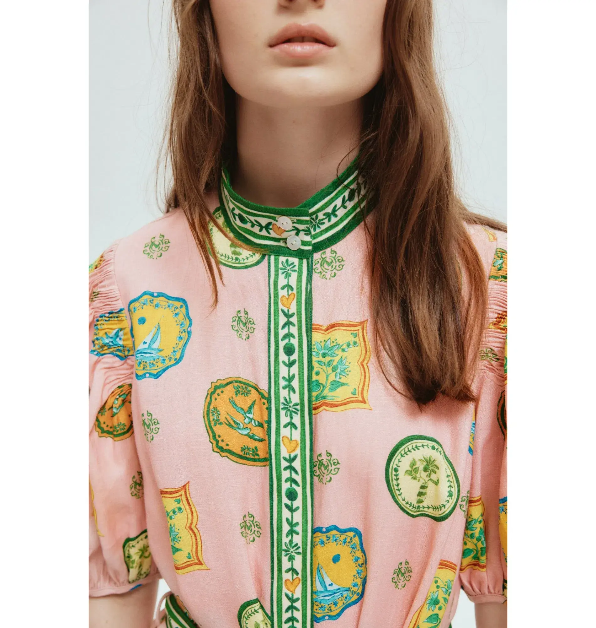 Alemais Porcelain Shirtdress Print Size AU 16 - Image 2
