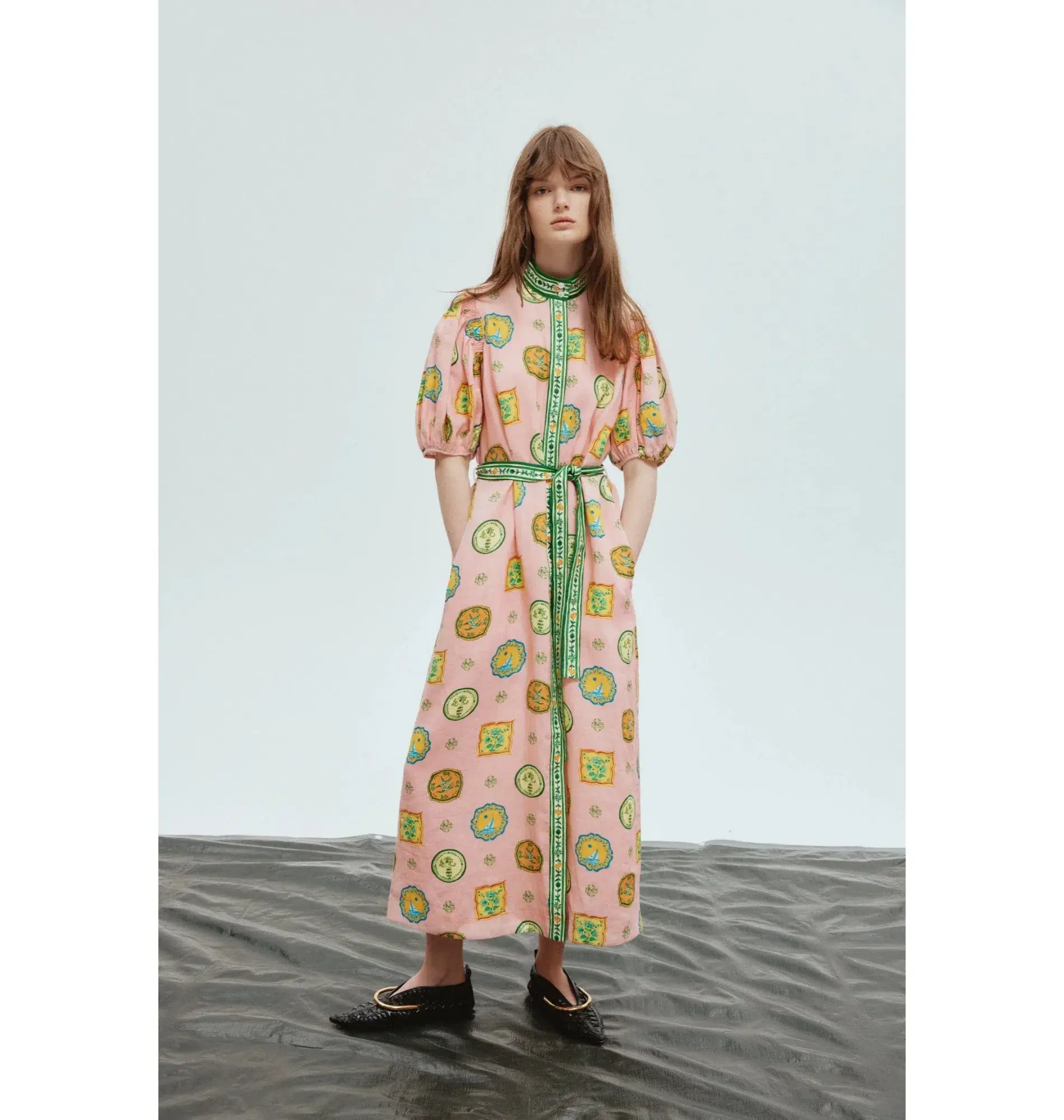 Alemais Porcelain Shirtdress Print Size AU 16 - Image 1