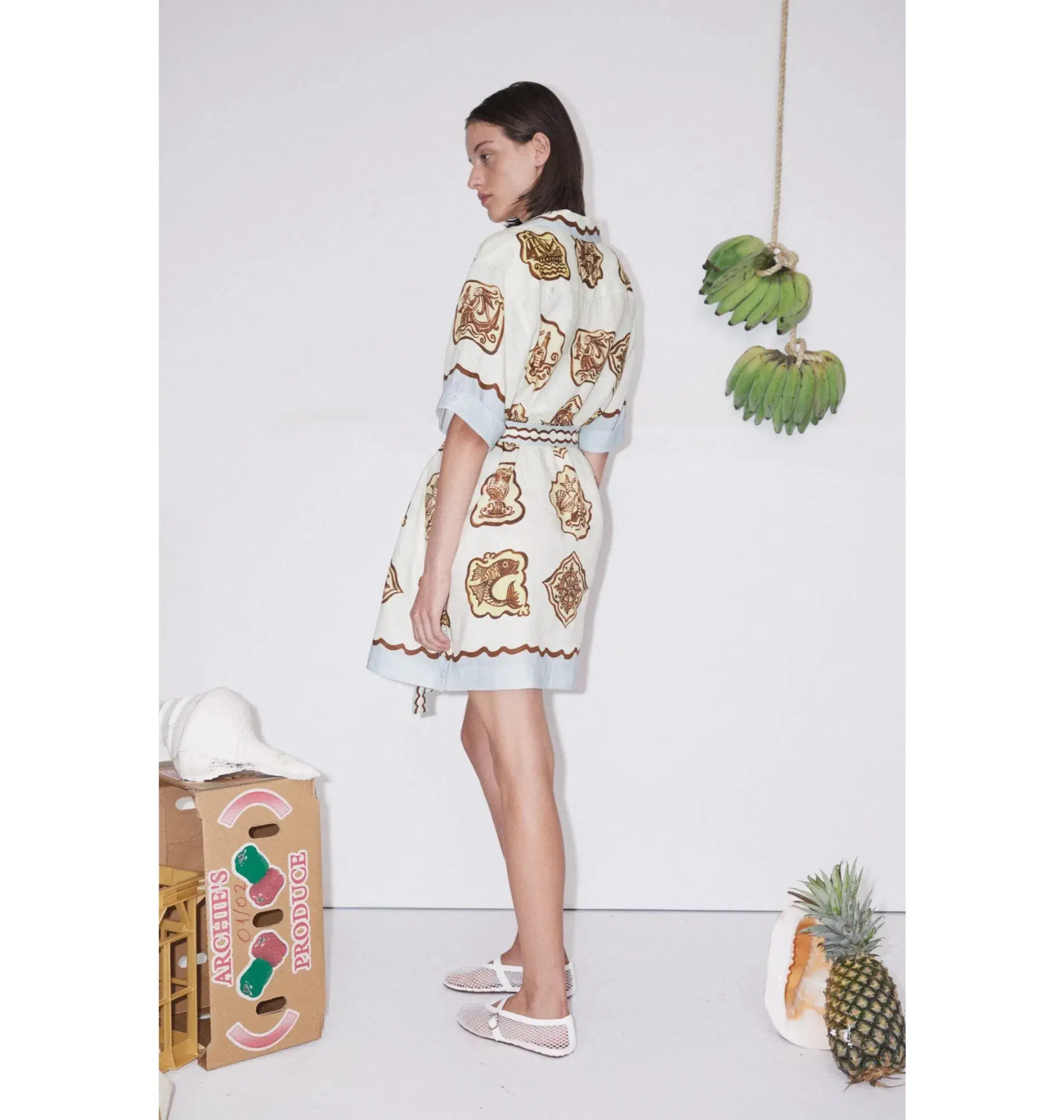 Alemais Relic Mini Dress Print Size AU 16 - Image 3