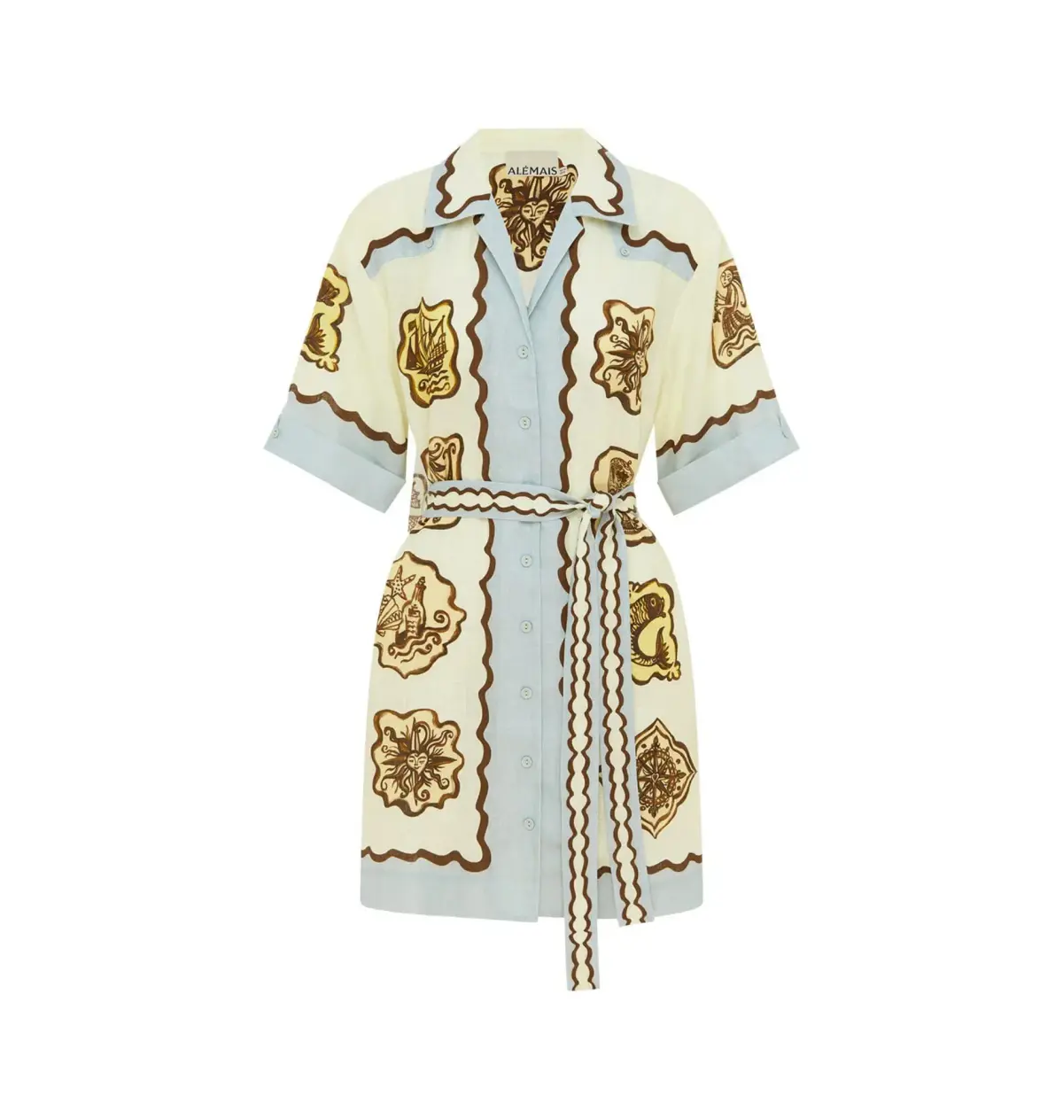 Alemais Relic Mini Dress Print Size AU 16 - Image 4