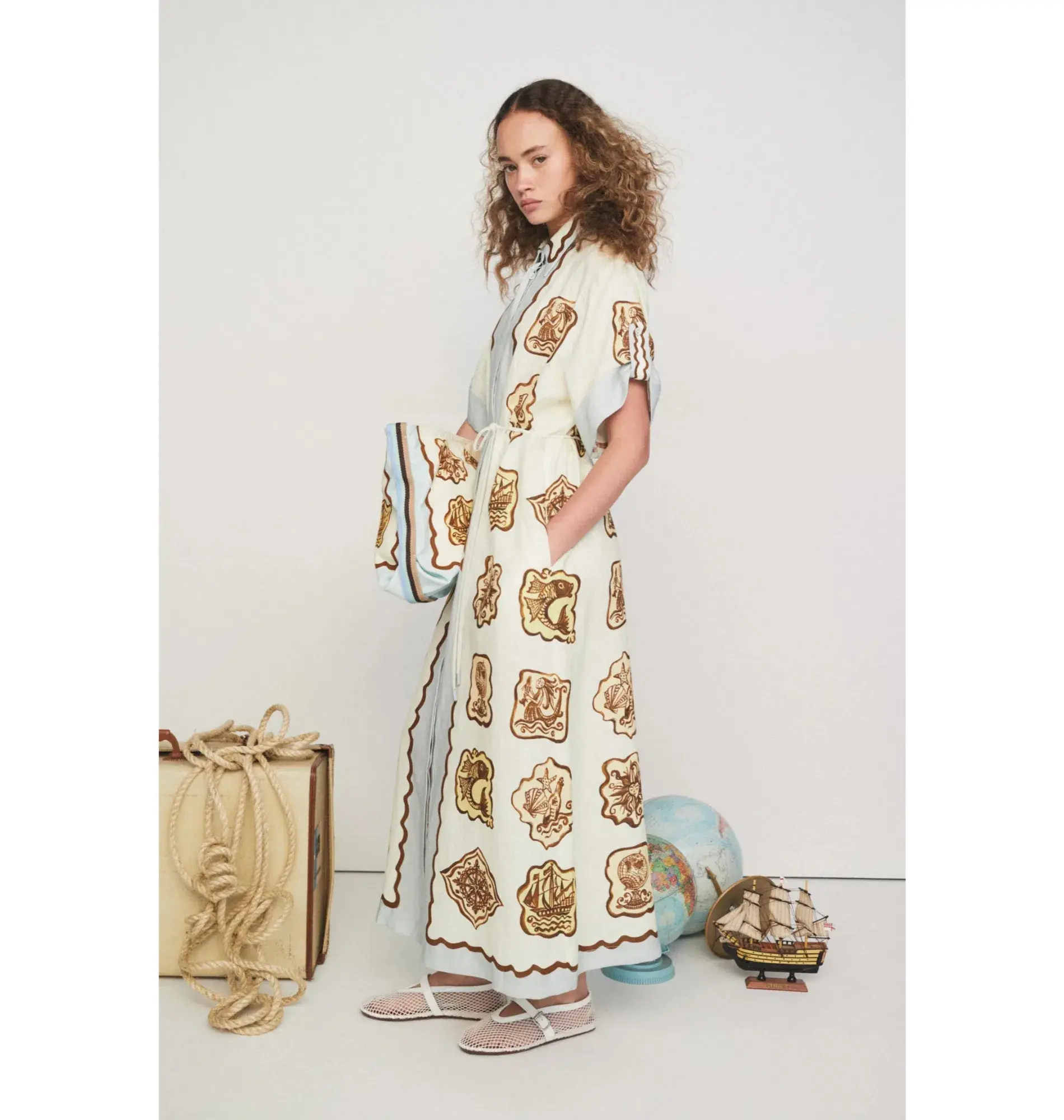 Alemais Relic Shirtdress Print Size AU 16 - Image 4