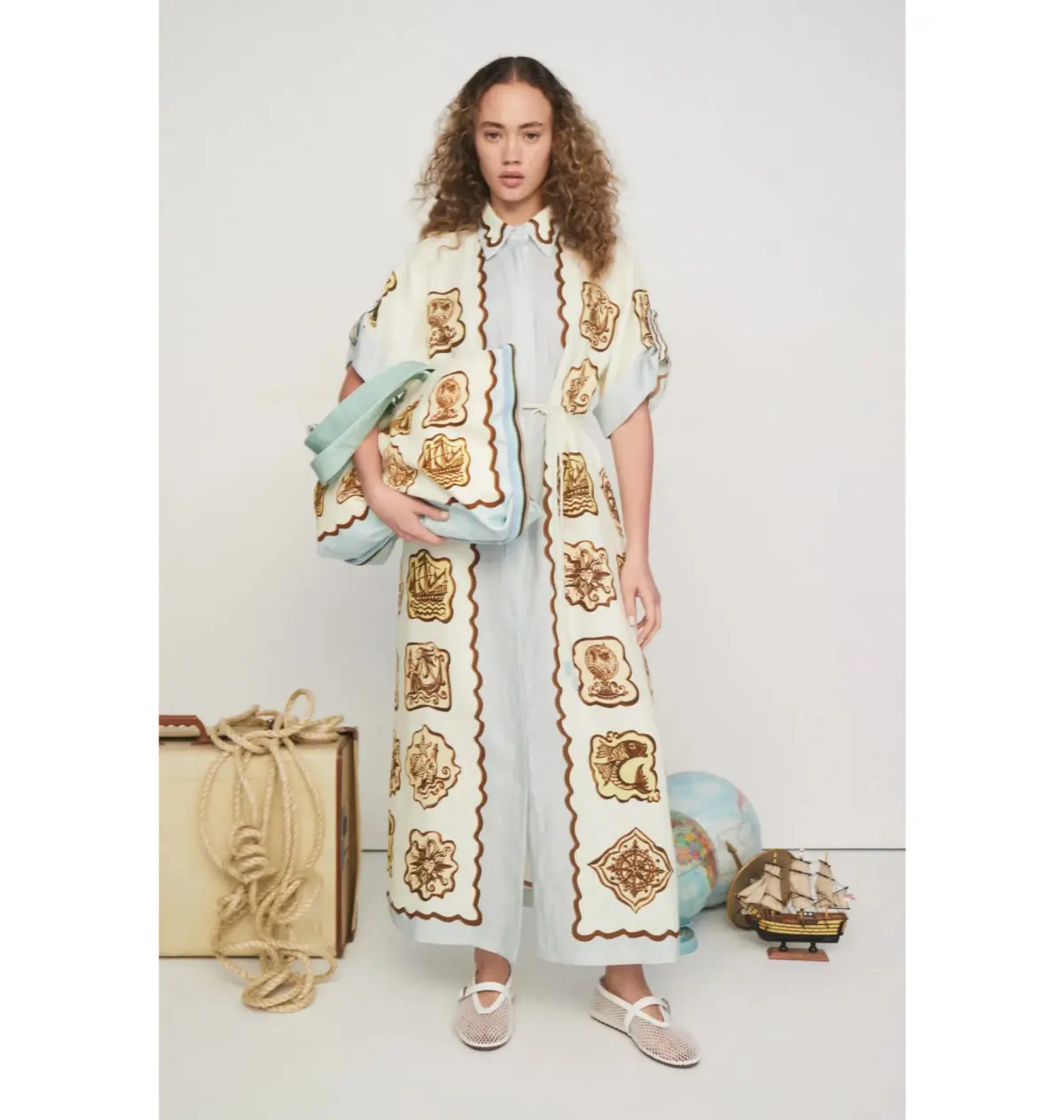 Alemais Relic Shirtdress Print Size AU 16 - Image 1