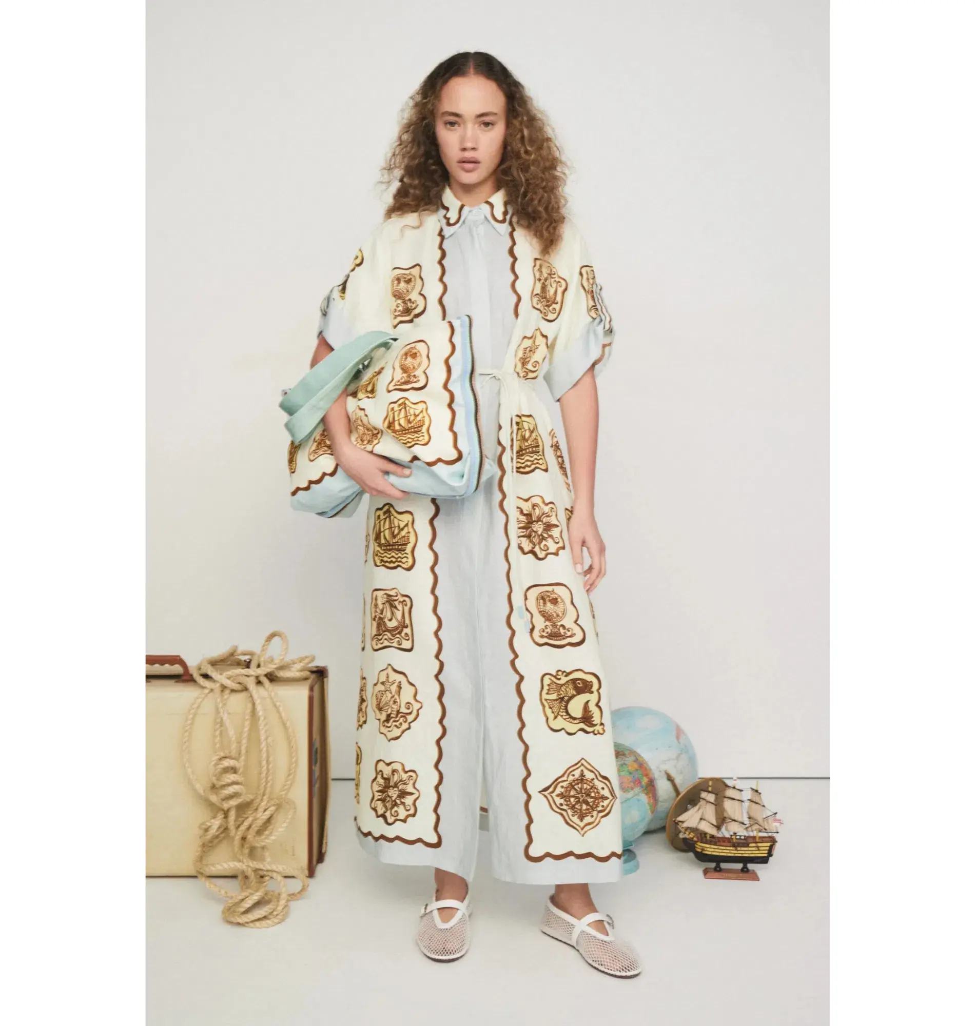 Alemais Relic Shirtdress Print Size AU 16 - Image 1