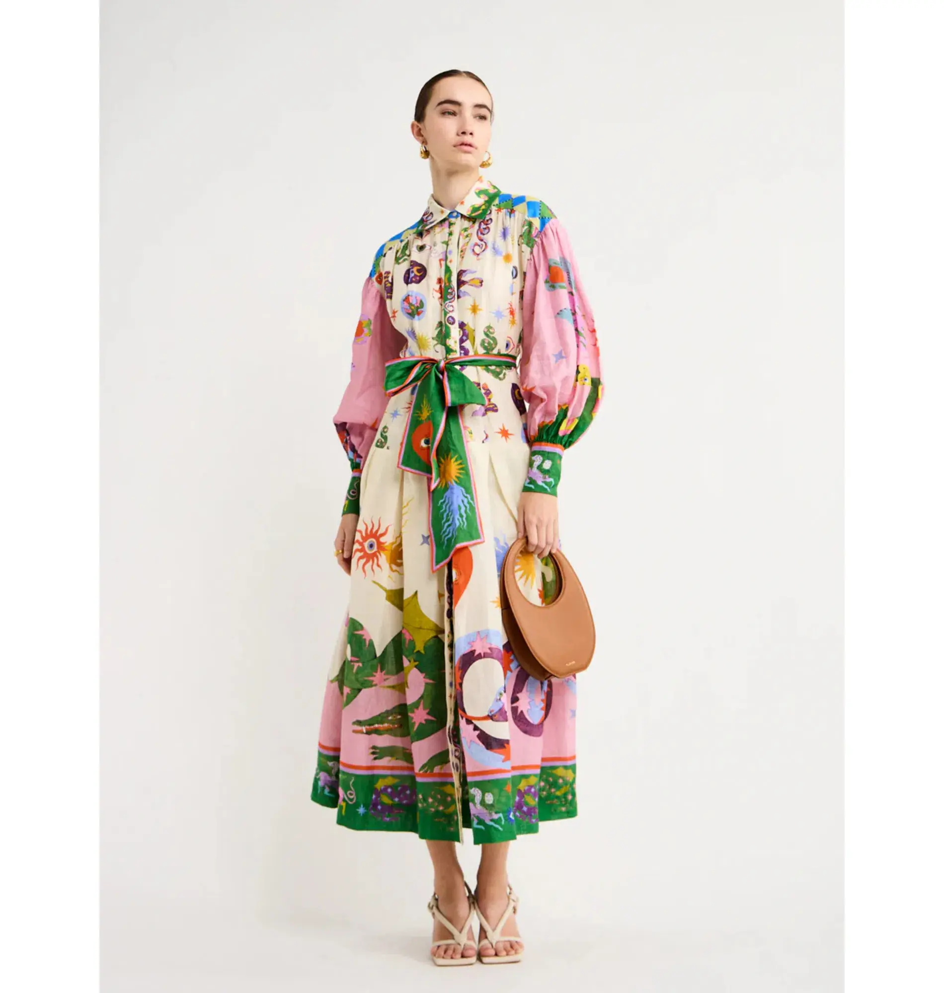 Alemais Seeker Shirtdress Multi Size AU 12 - Image 1