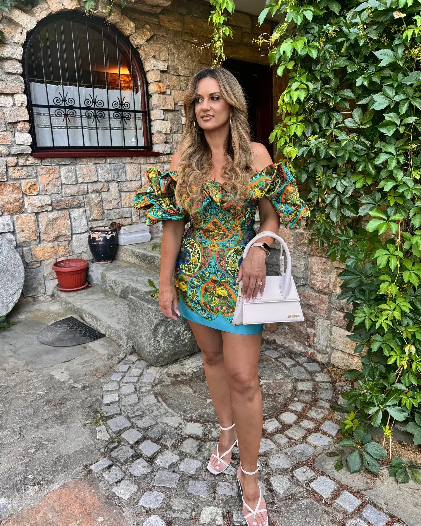 Alemais Sofie Off Shoulder Mini Dress In Multi Size 12 - Image 6