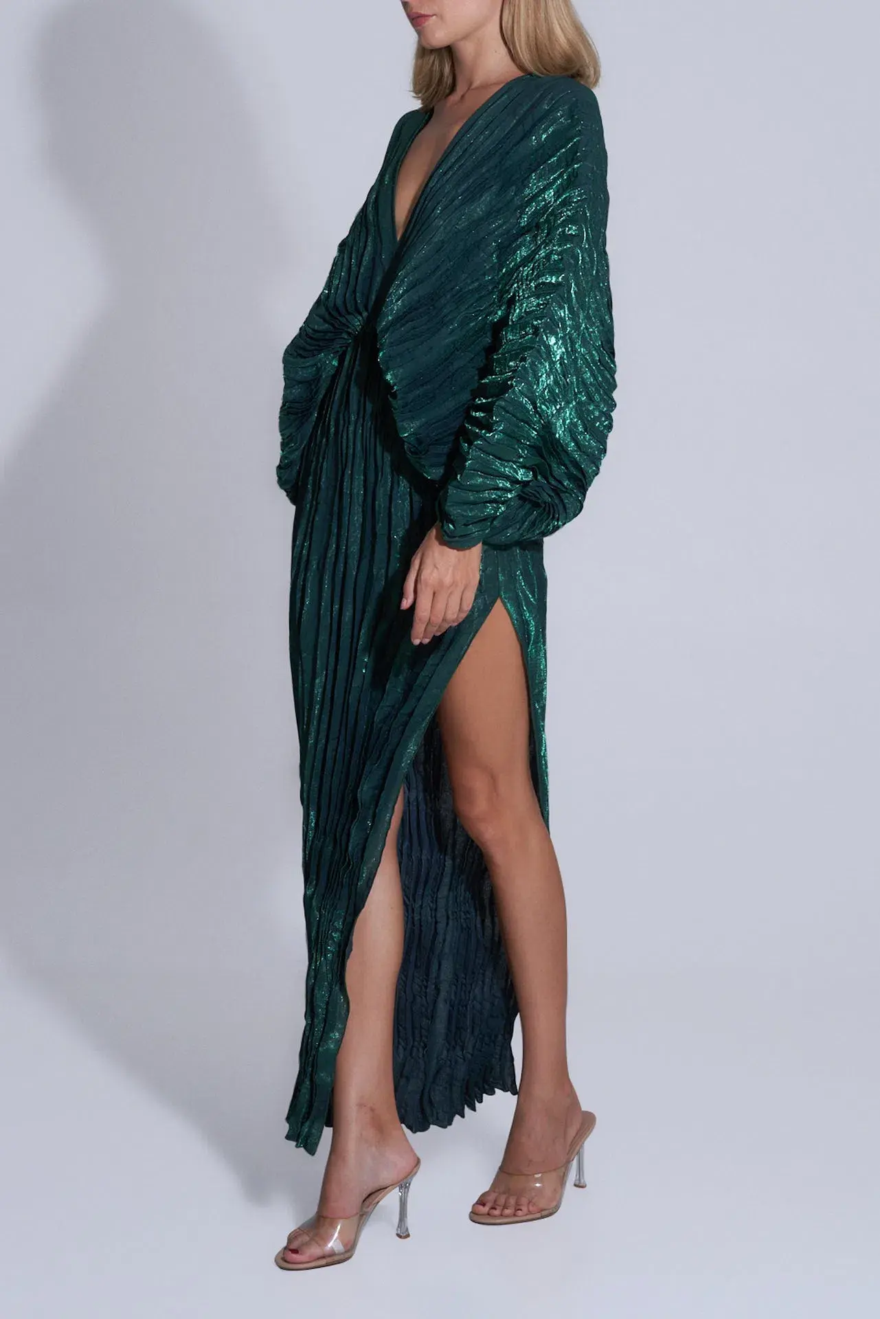 L'idee De Luxe Gown Green Pine Shimmer Size 14 - Image 2