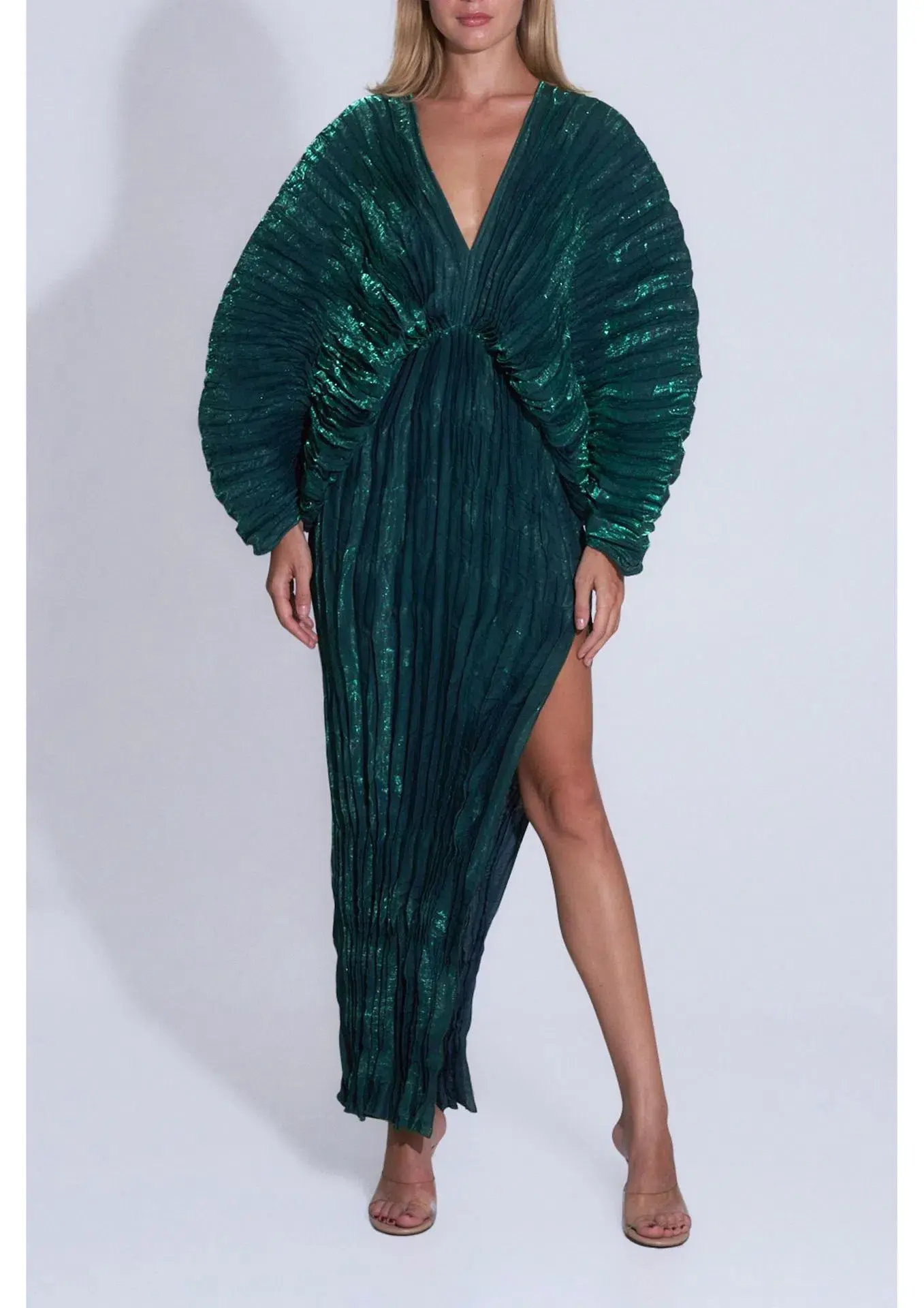 L'idee De Luxe Gown Green Pine Shimmer Size 14 - Image 1