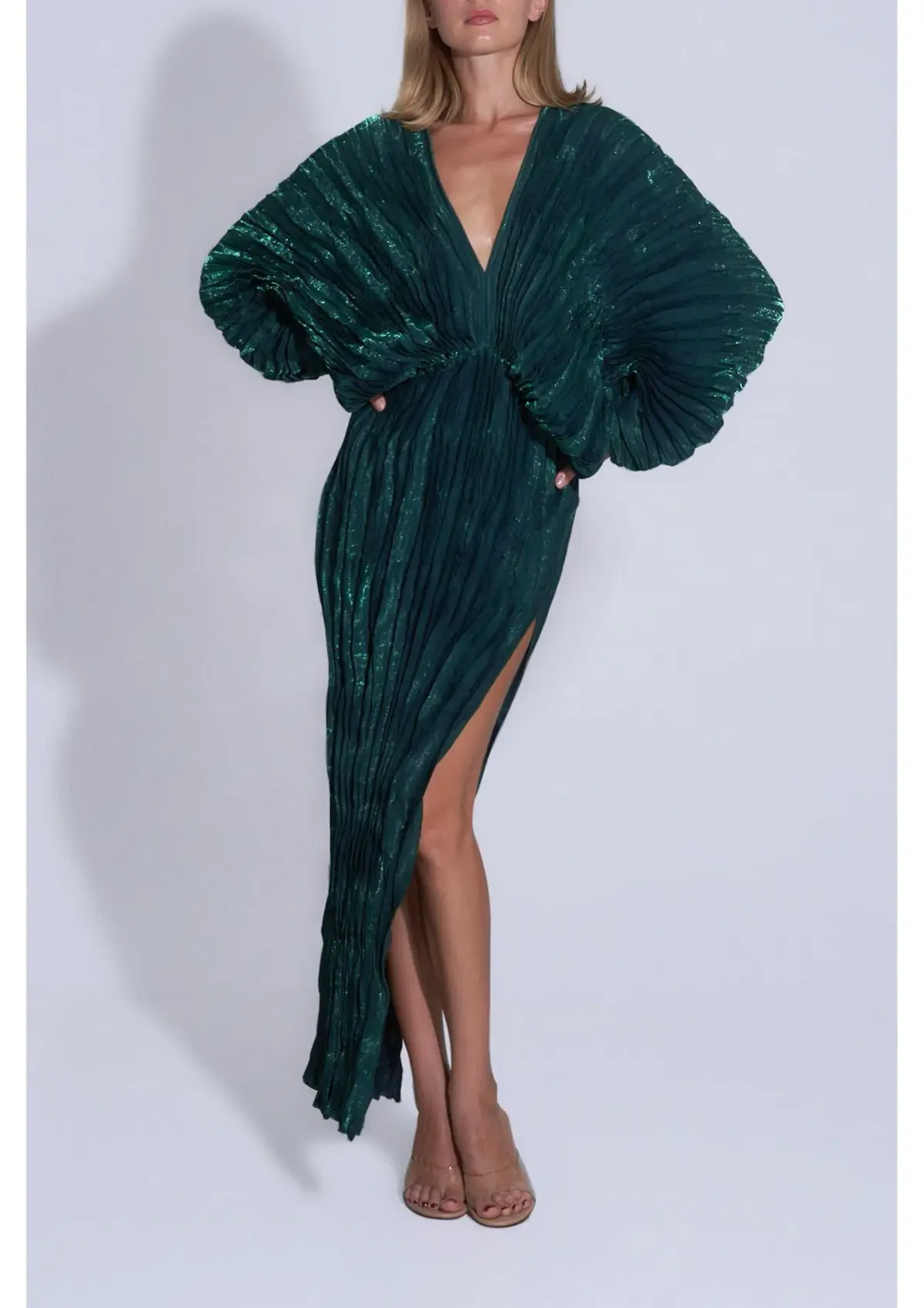 L'idee De Luxe Gown Green Pine Shimmer Size 12 - Image 1