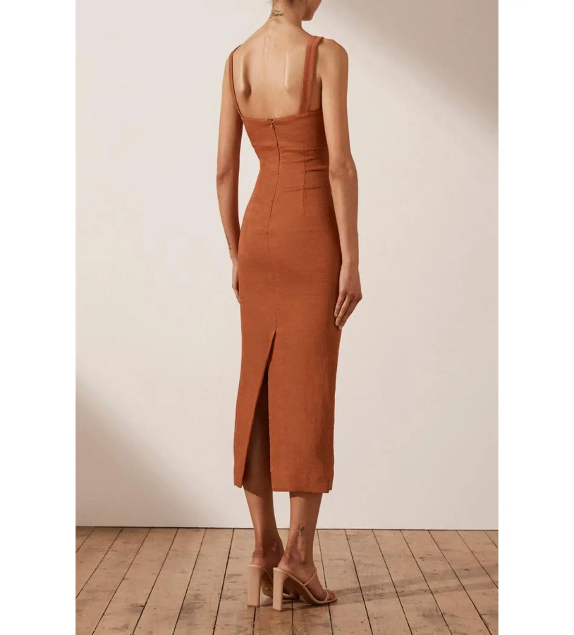 Shona Joy Simone Cut Out Dress Orange Size 12  - Image 2