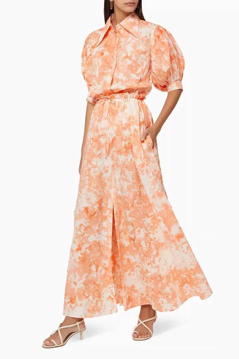 SWF Orange Force Shirt and Skirt Tie Dye Maxi Set Size S/Au 10  - Image 2