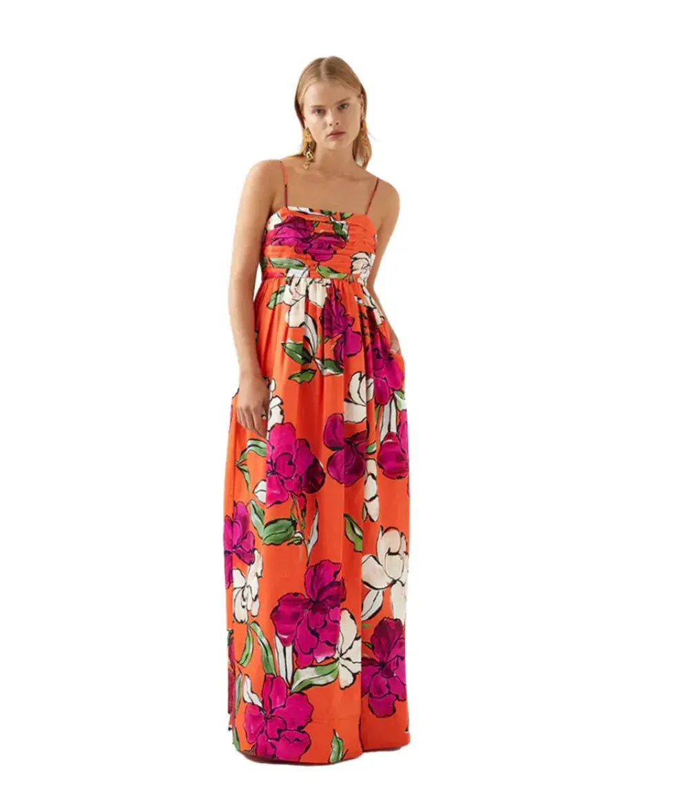 Aje Monument Tulip Maxi Dress Vivid Camellia Size 6 - Image 1