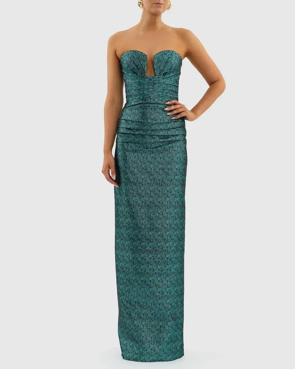 Rebecca Vallance Elsie Gown Green Size 8 - Image 1