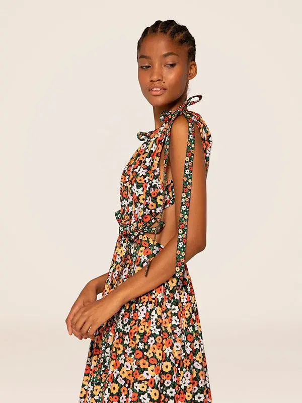 Agua Bendita Guaguanco La Fania Noche Dress  Floral Size 6 - Image 4