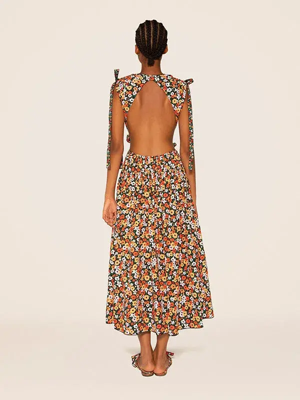 Agua Bendita Guaguanco La Fania Noche Dress  Floral Size 6 - Image 3