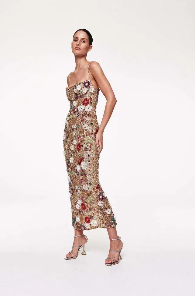 Rachel Gilbert Francesca Gown Dress Gold Size 0 / AU 6  - Image 1