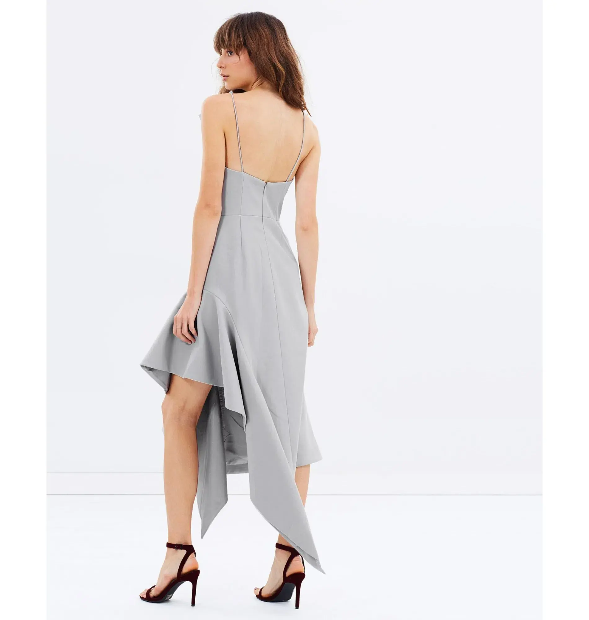 Talulah The Label Stand Alone Midi Dress Grey Size AU 12 - Image 4