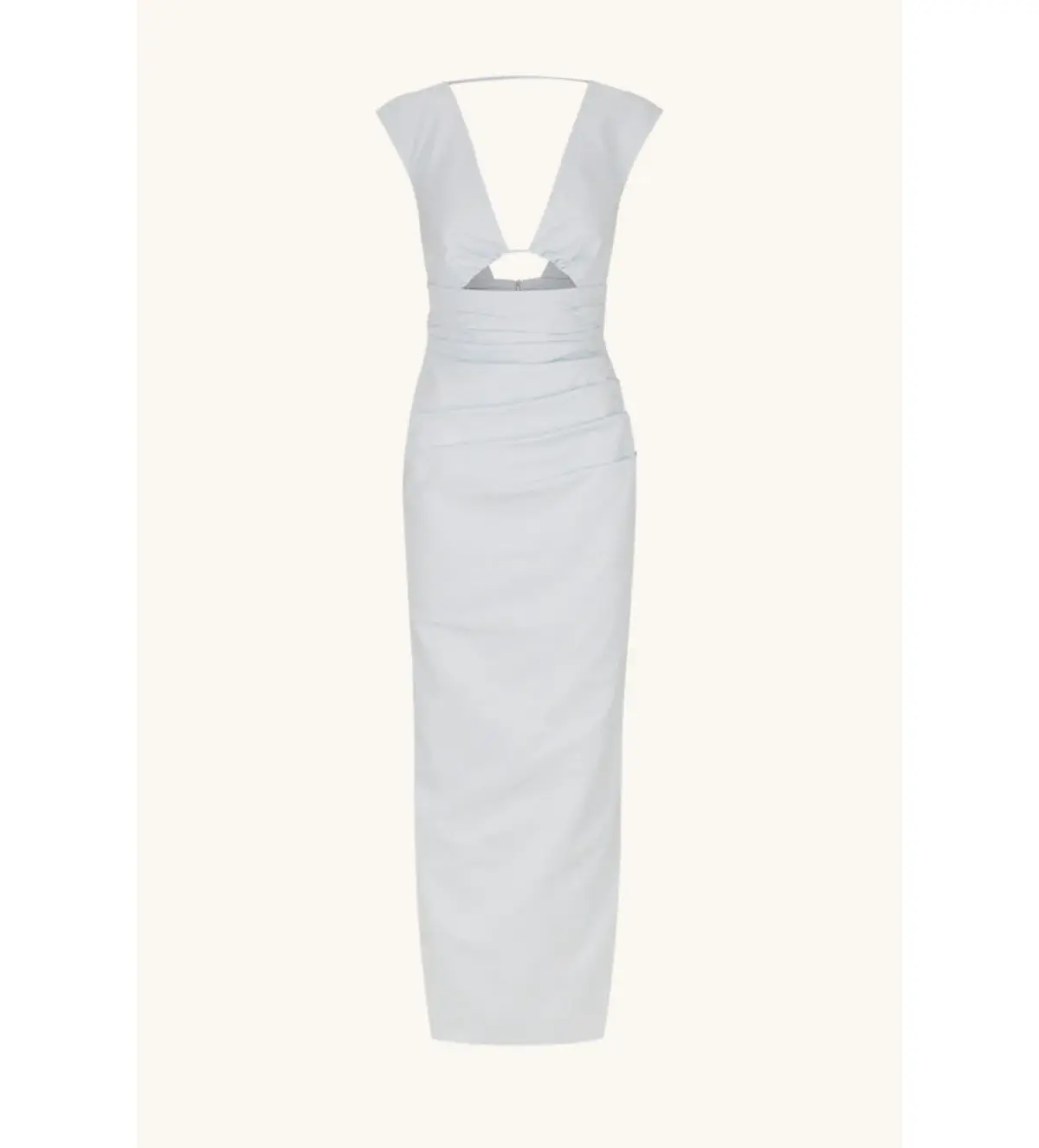 Shona Joy Lani Plunged Cut Out Maxi Dress Sky Size 8  - Image 4