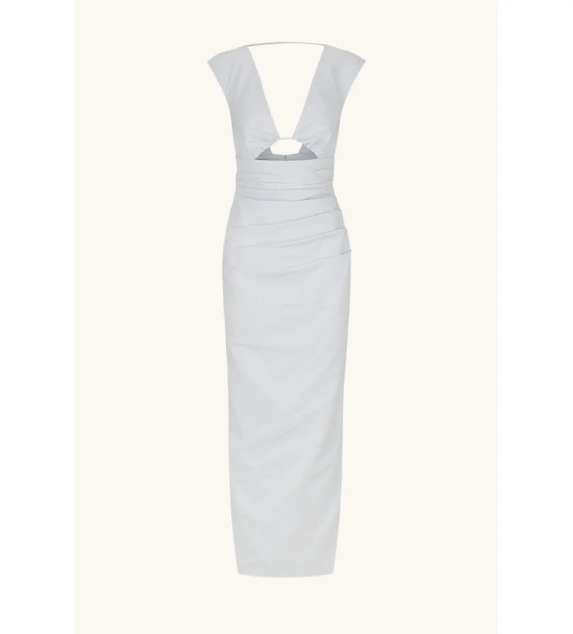 Shona Joy Lani Plunged Cut Out Maxi Dress Sky Size 8  - Image 4