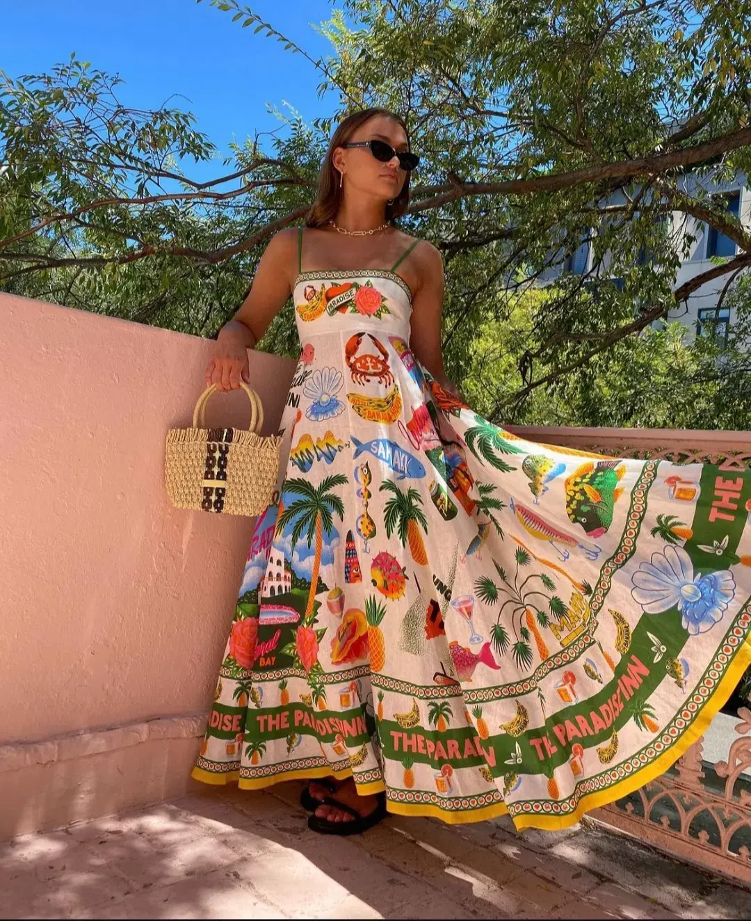 Alemais Paradiso Sundress Print Size 8 for rent on The Volte - main image