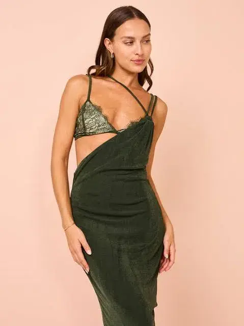 Tojha Alberta Dress Green Size 6  for rent on The Volte - main image