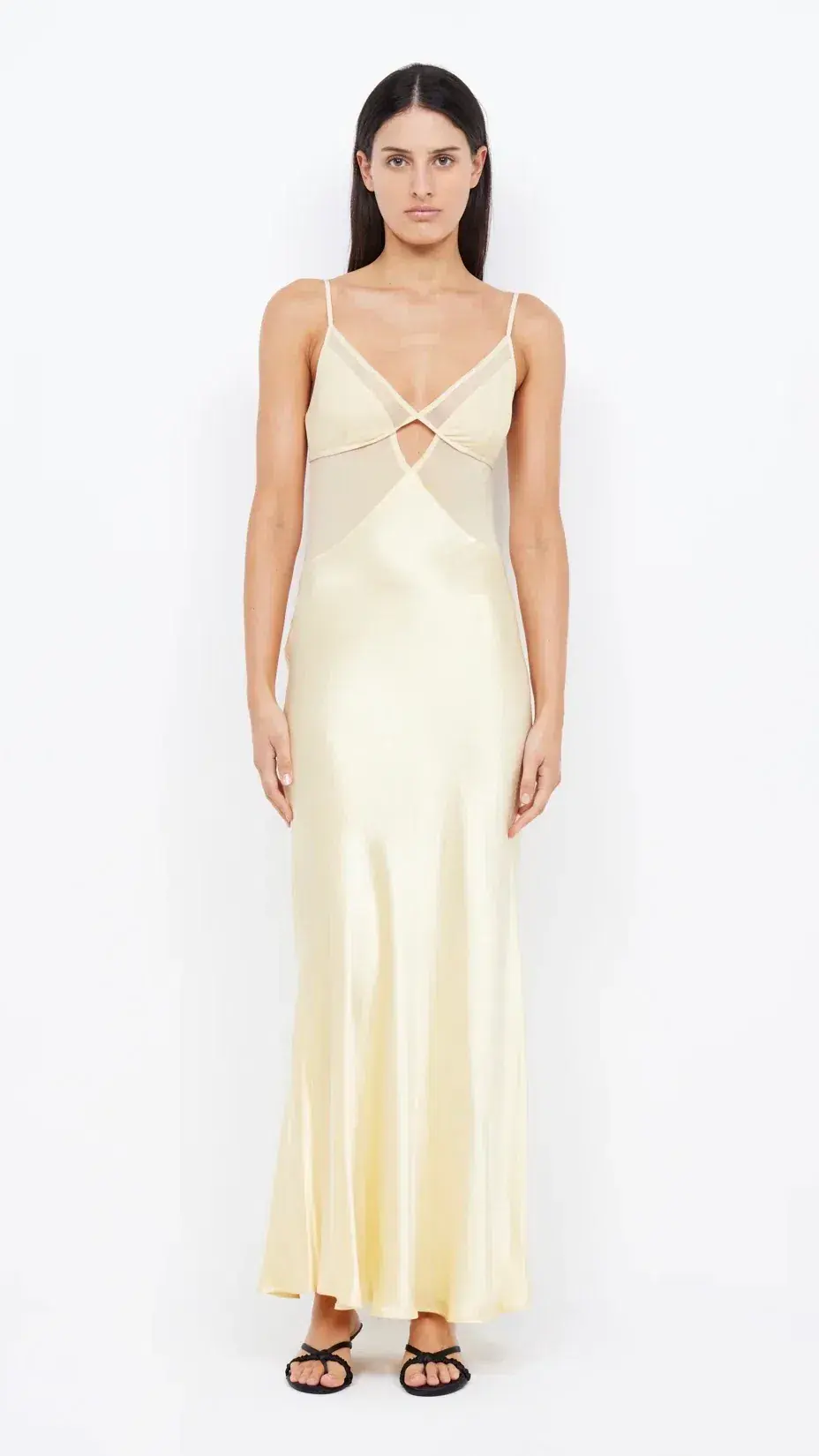 Bec & Bridge: Margot V Maxi Dress Butter Yellow - Size 6 - Image 1