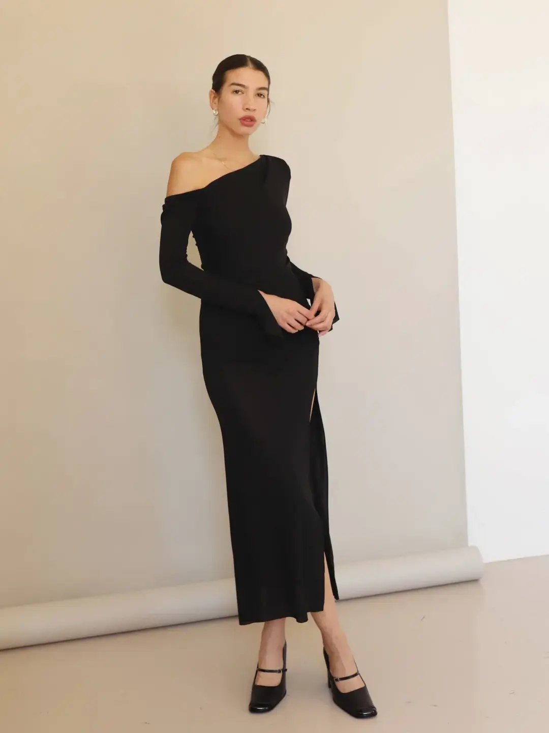 Bec & Bridge Monette Asym Maxi Dress Black - Size 6 for rent on The Volte - main image