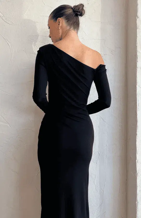 Bec & Bridge Monette Asym Maxi Dress Black - Size 6  - Image 2